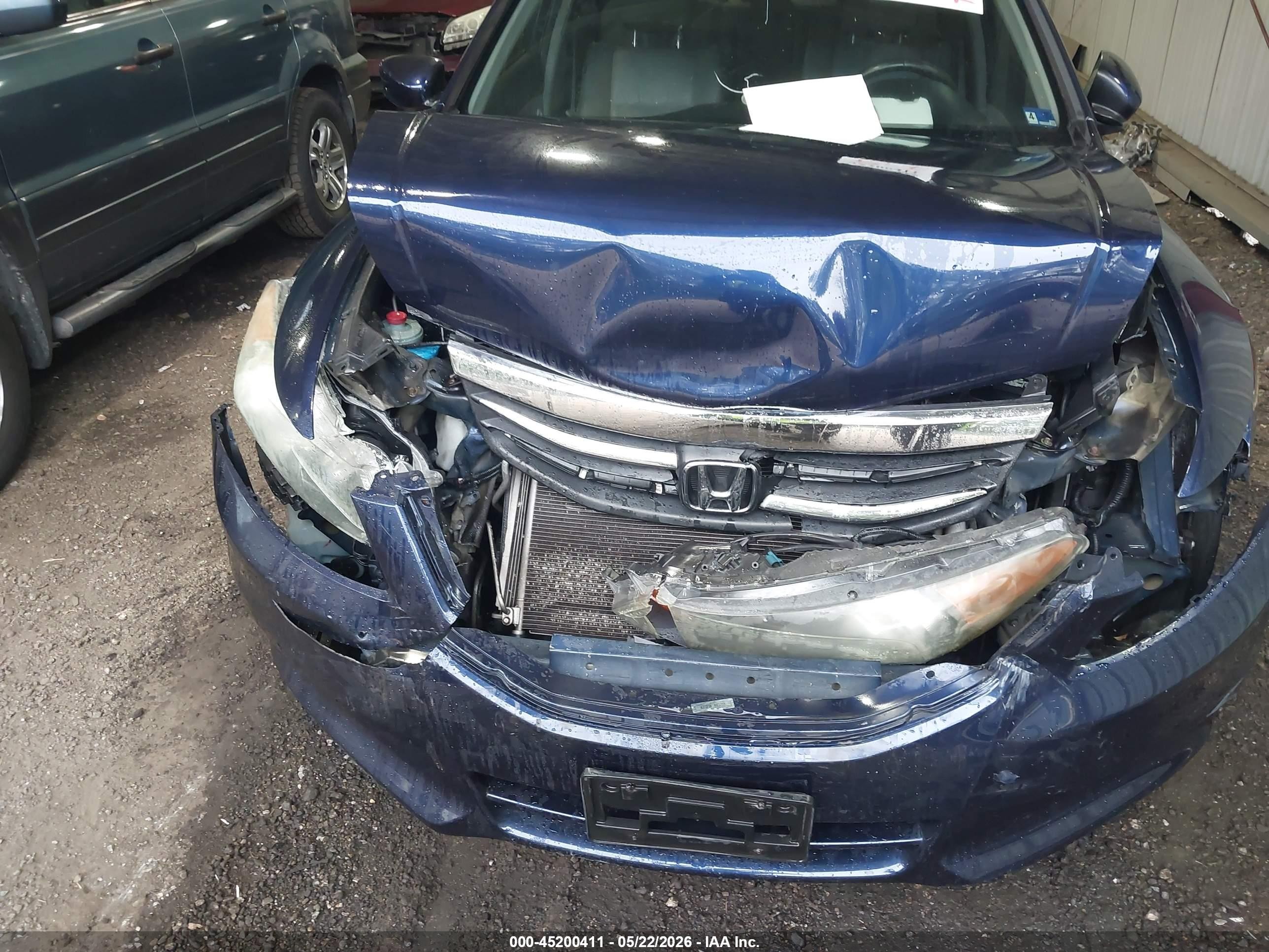 2012 Honda Accord 2.4 Ex-l Blue vin: 1HGCP2F84CA132826