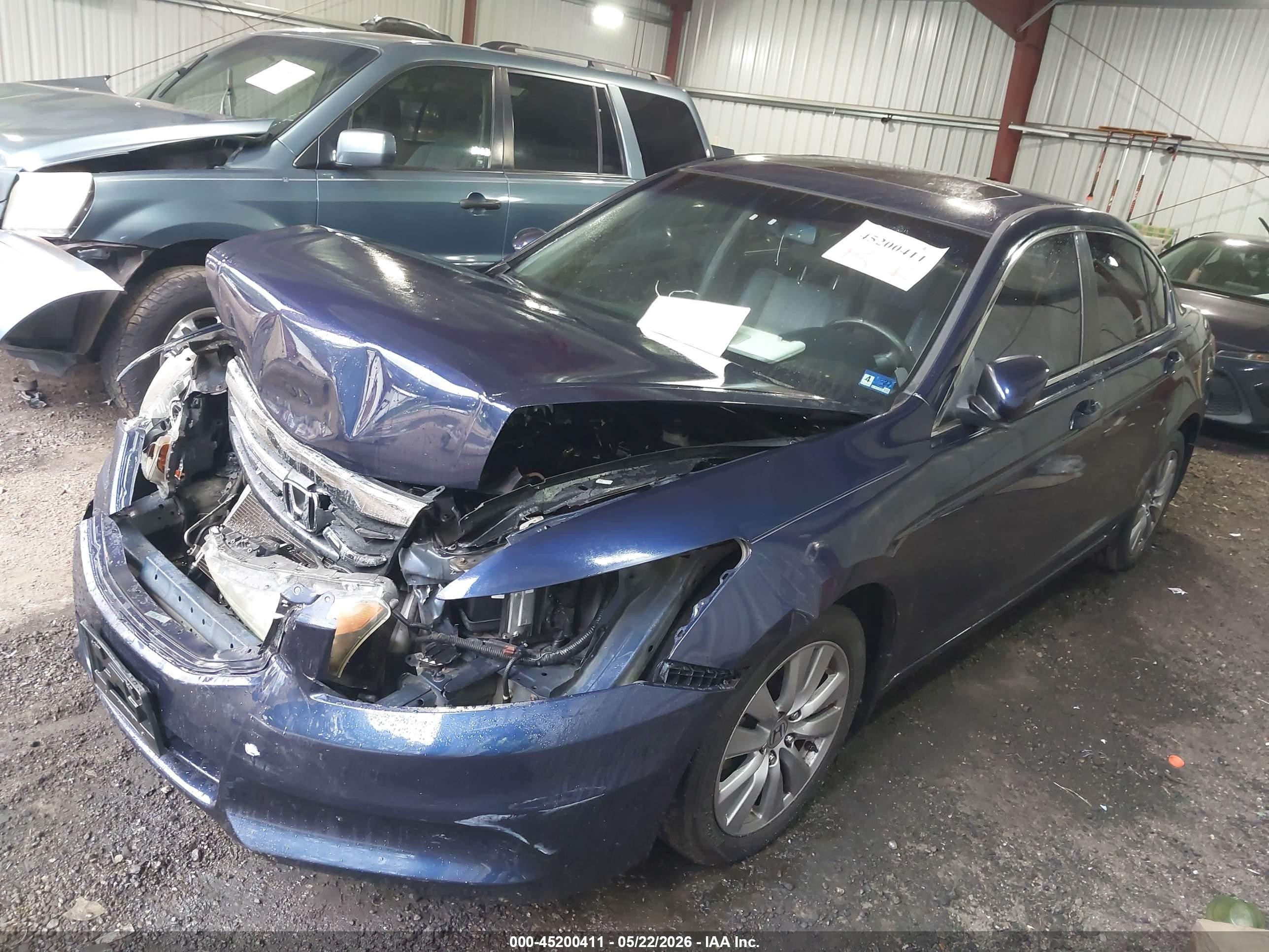 2012 Honda Accord 2.4 Ex-l Blue vin: 1HGCP2F84CA132826