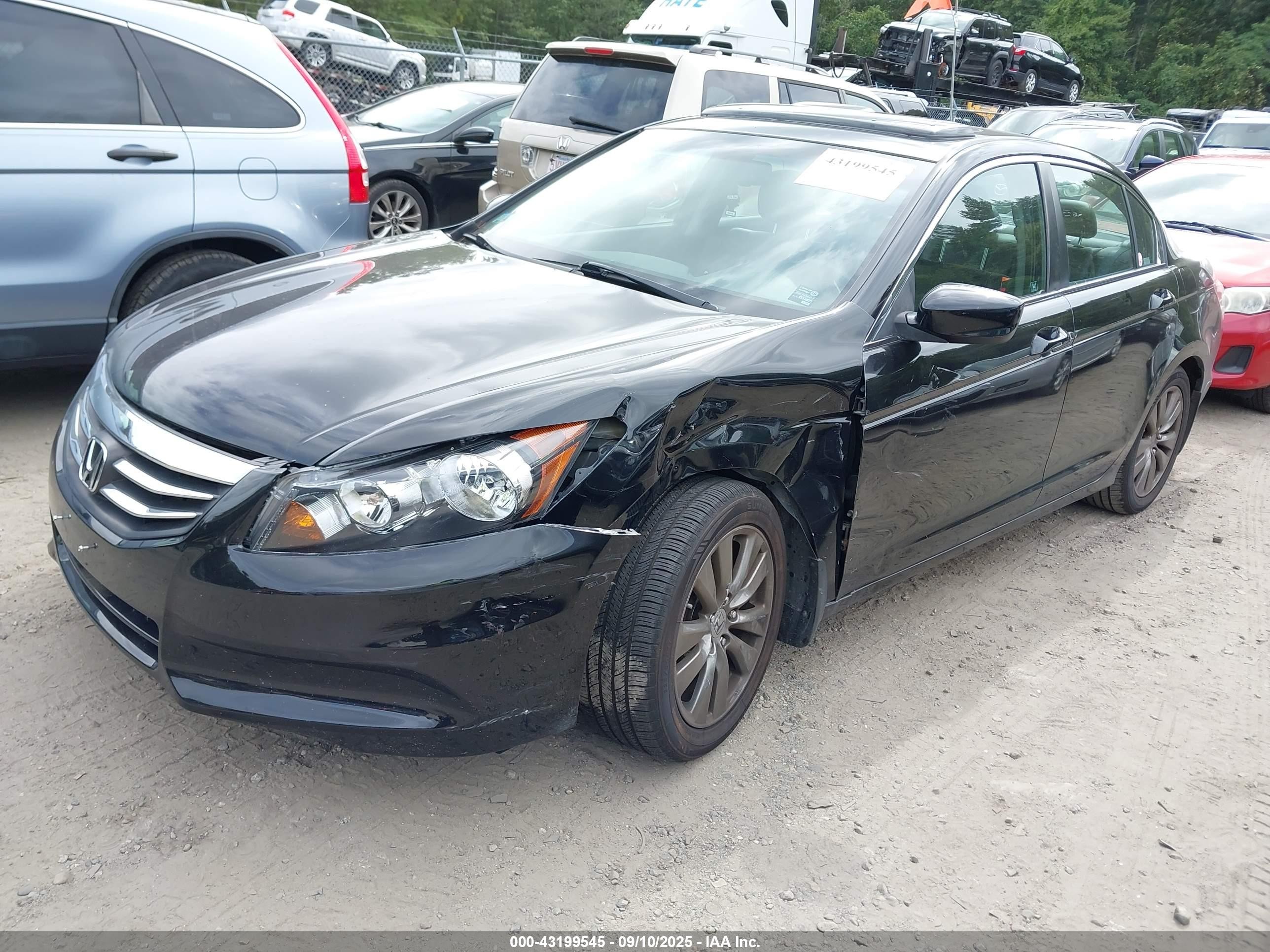 2012 Honda Accord Sdn 2.4 Ex-l/ex-l Black vin: 1HGCP2F84CA136150