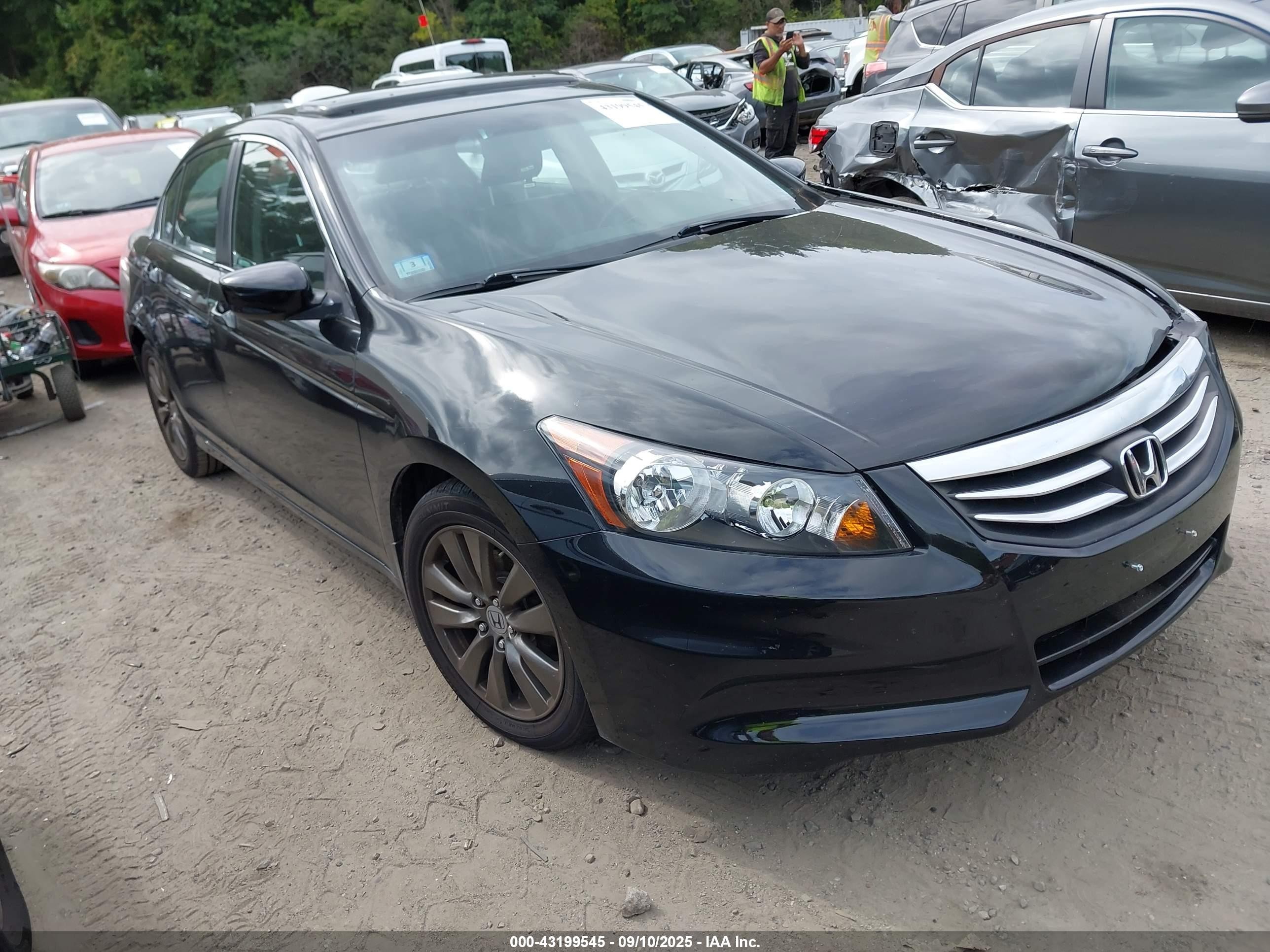2012 Honda Accord Sdn 2.4 Ex-l/ex-l Black vin: 1HGCP2F84CA136150