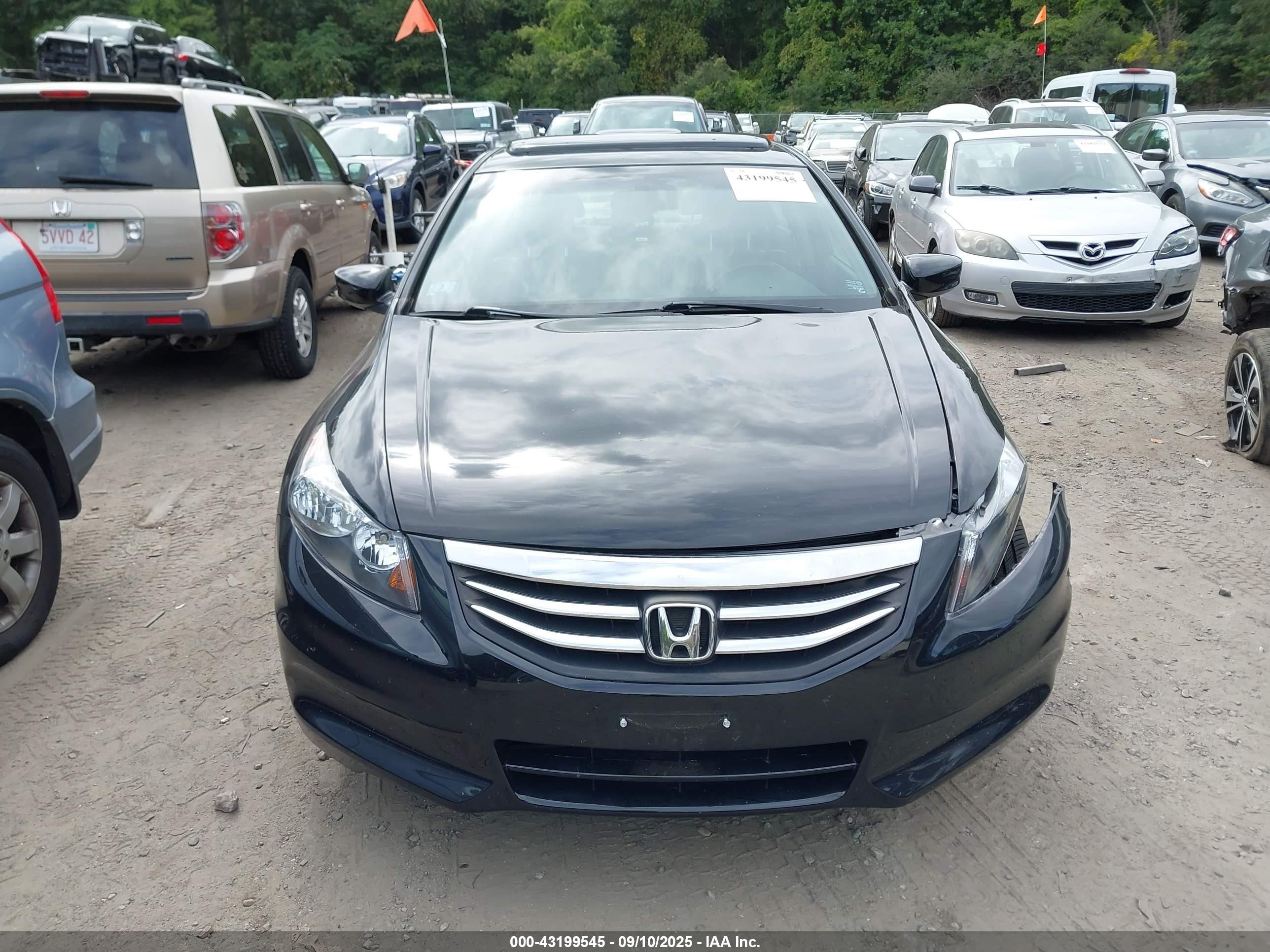2012 Honda Accord Sdn 2.4 Ex-l/ex-l Black vin: 1HGCP2F84CA136150