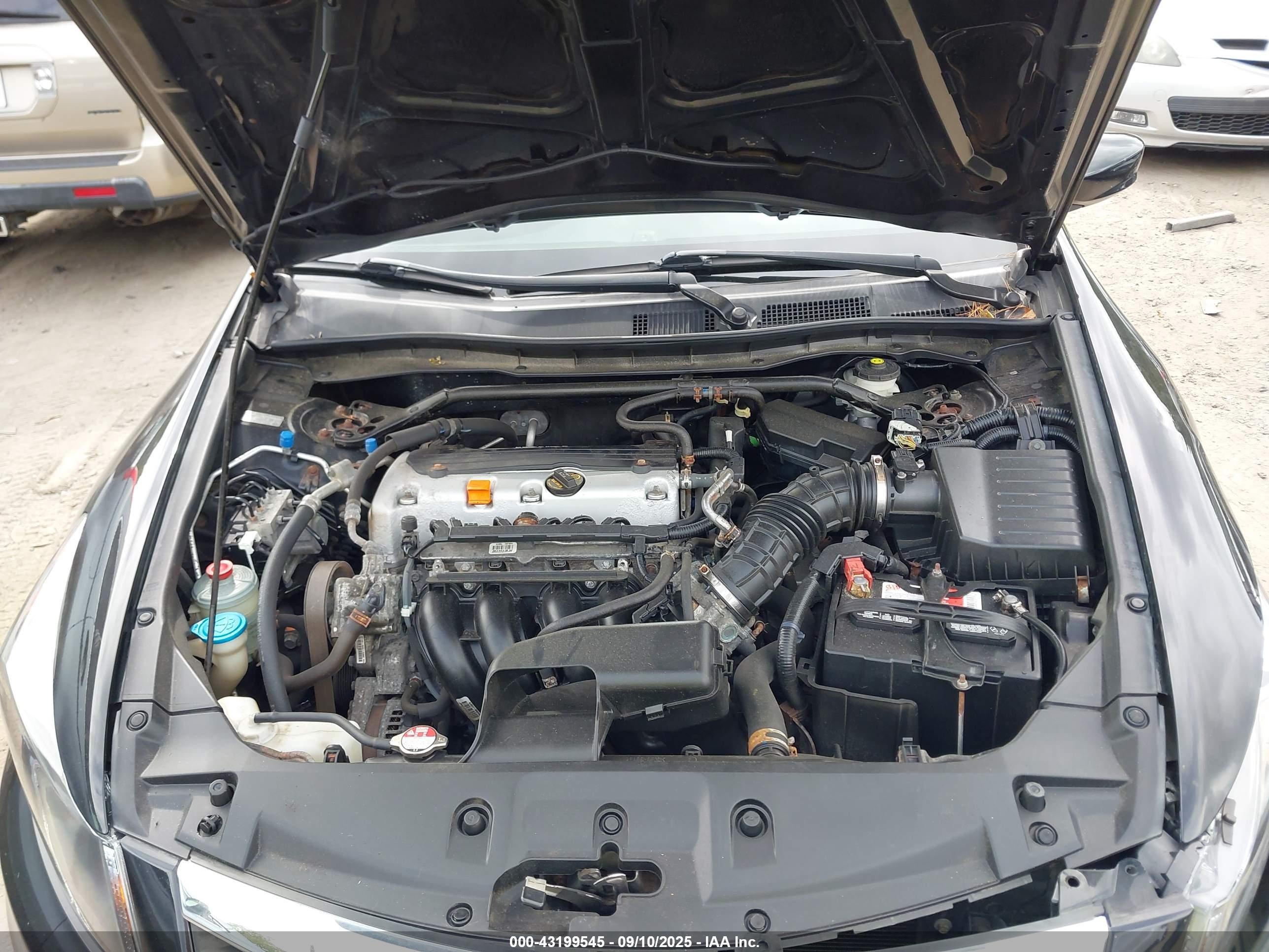 2012 Honda Accord Sdn 2.4 Ex-l/ex-l Black vin: 1HGCP2F84CA136150