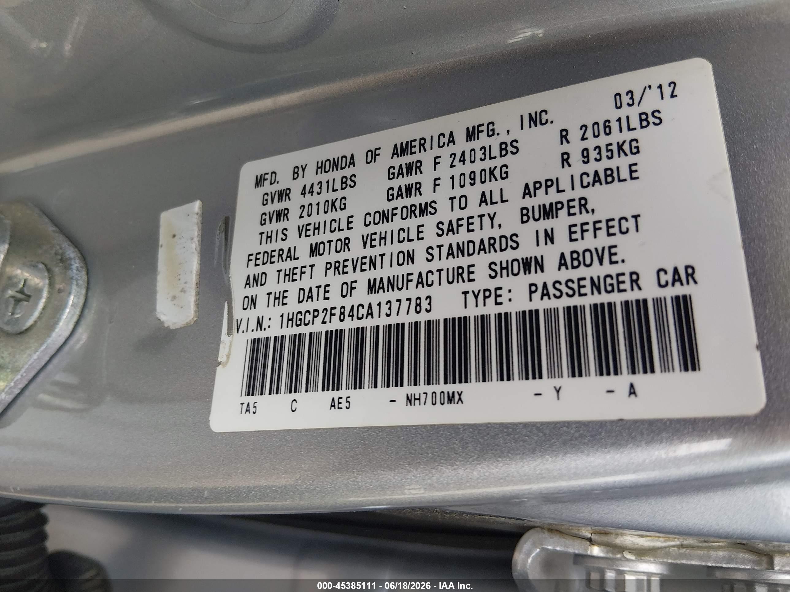 2012 Honda Accord 2.4 Ex-l Silver vin: 1HGCP2F84CA137783