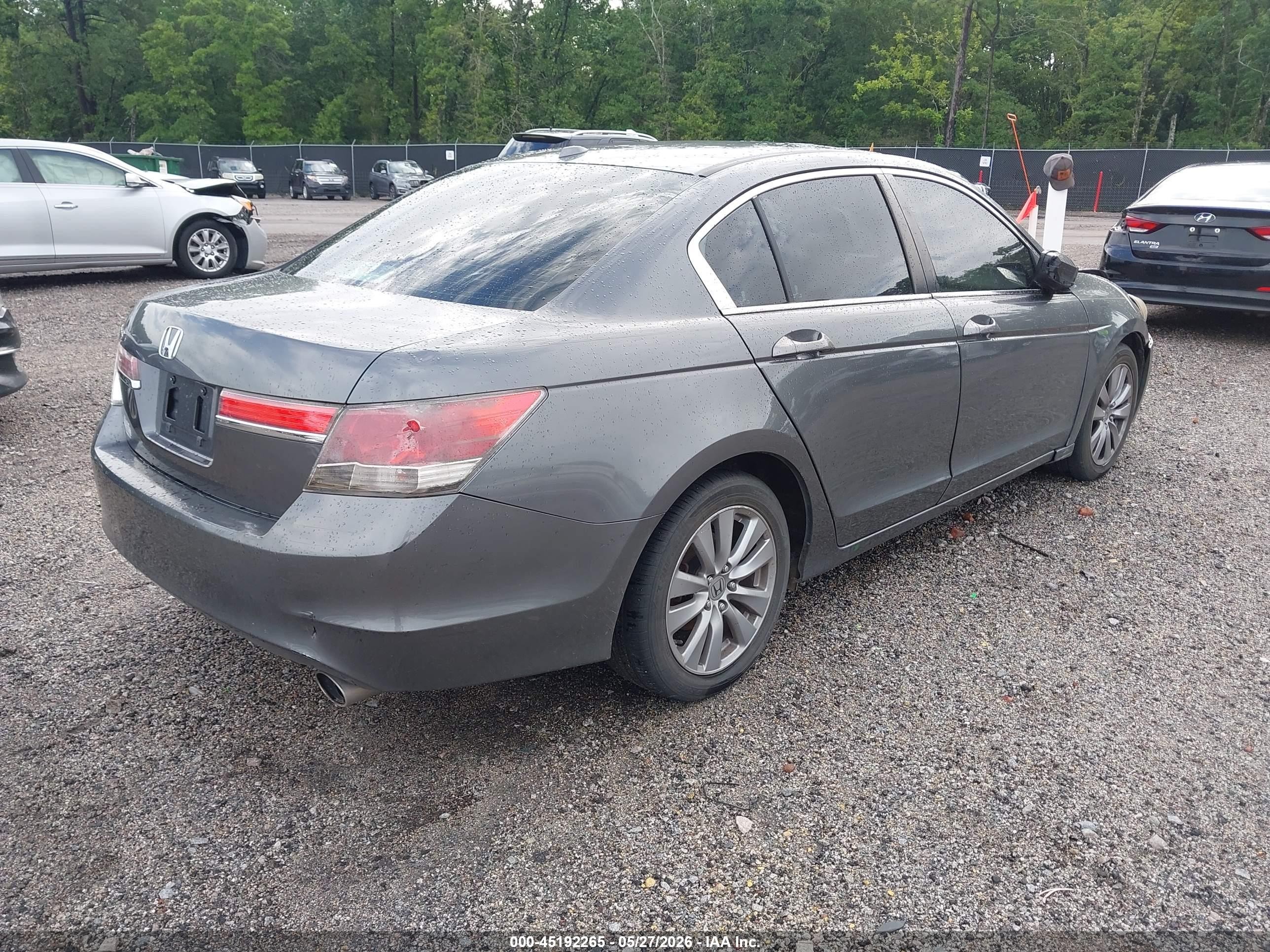 2012 Honda Accord 2.4 Ex-l Gray vin: 1HGCP2F84CA143194