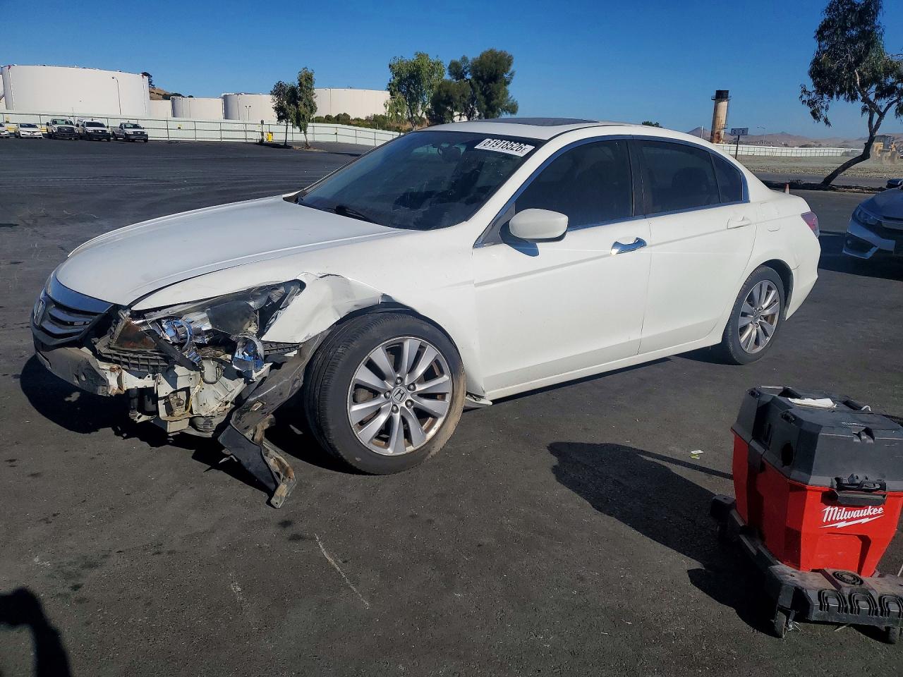 2012 Honda Accord Exl White vin: 1HGCP2F84CA215866