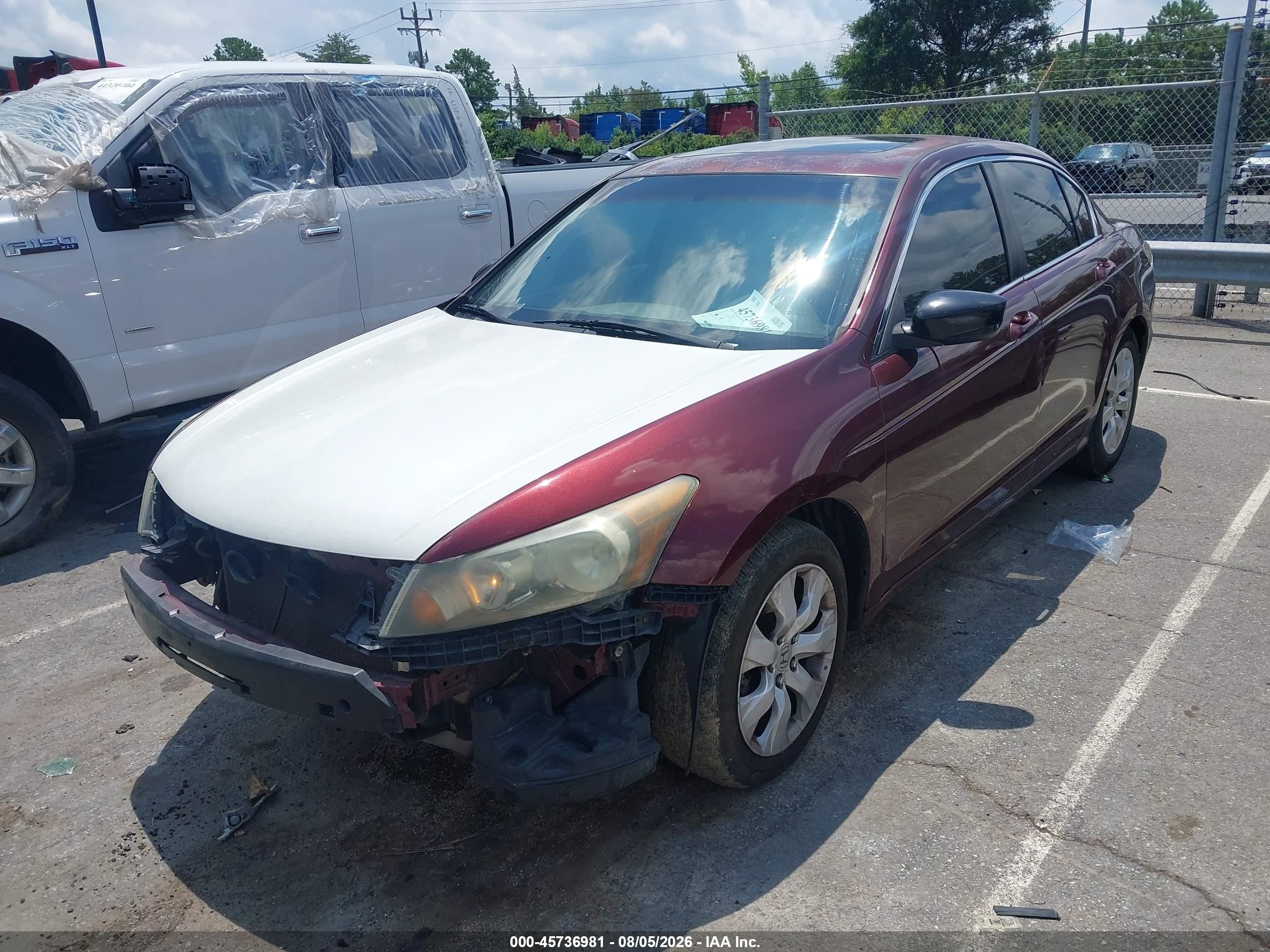 2010 Honda Accord 2.4 Ex-l Бордовый vin: 1HGCP2F85AA025247