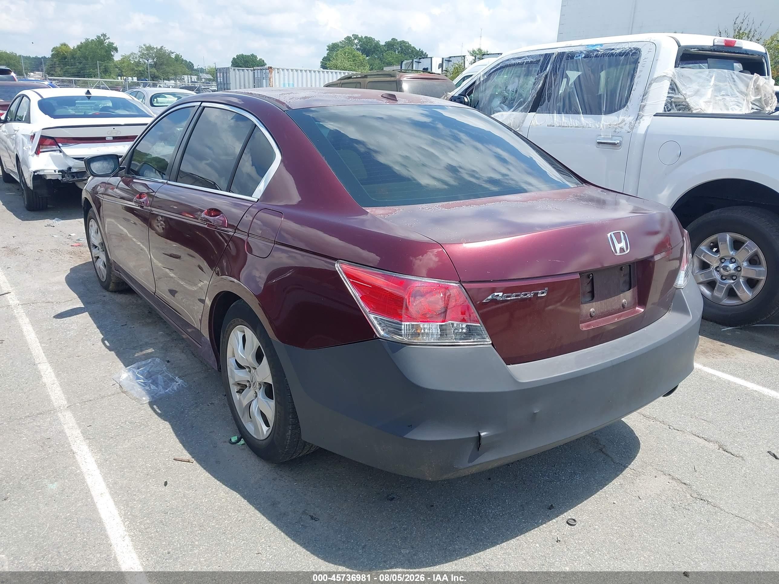 2010 Honda Accord 2.4 Ex-l Бордовый vin: 1HGCP2F85AA025247