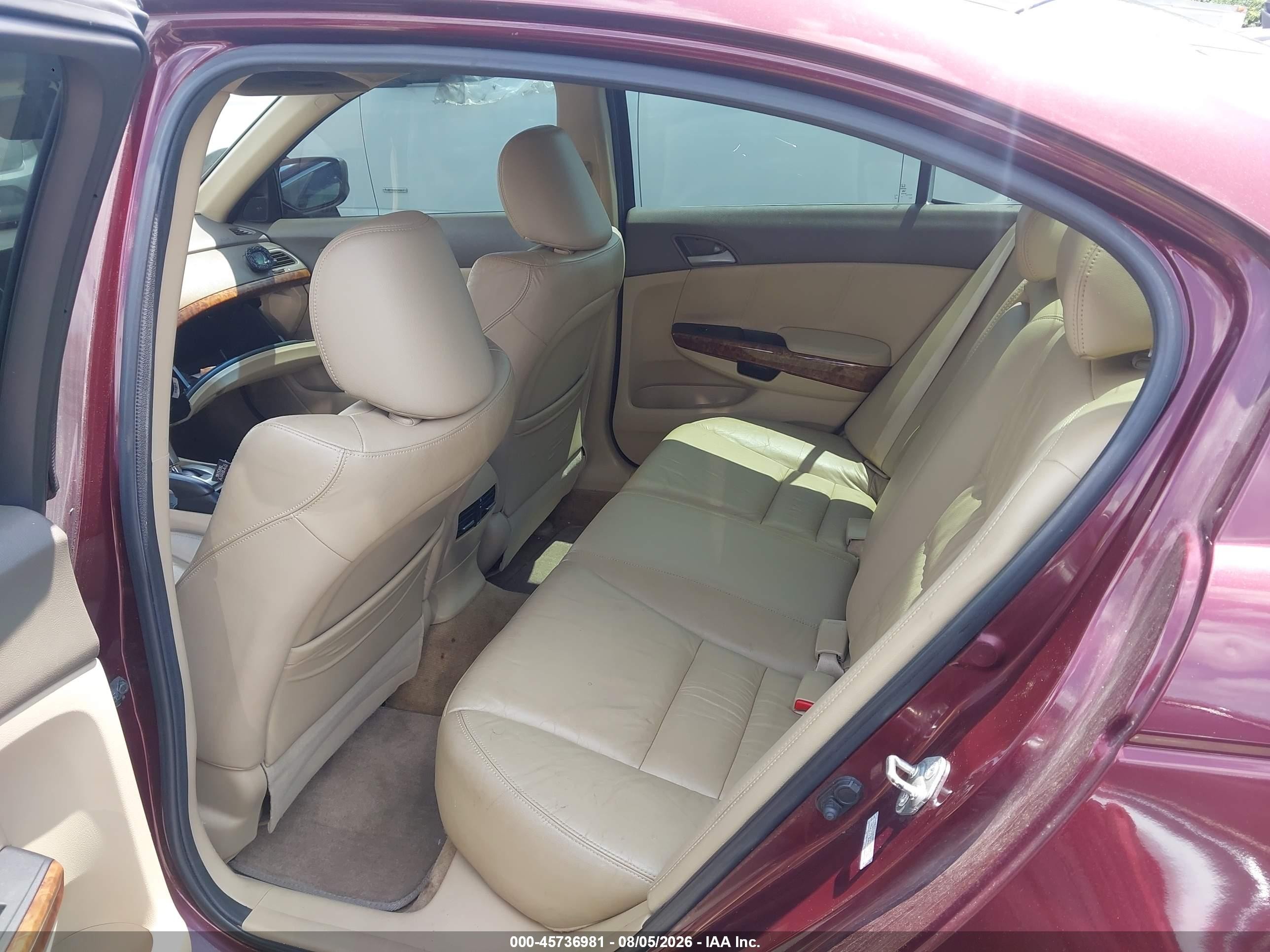 2010 Honda Accord 2.4 Ex-l Бордовый vin: 1HGCP2F85AA025247