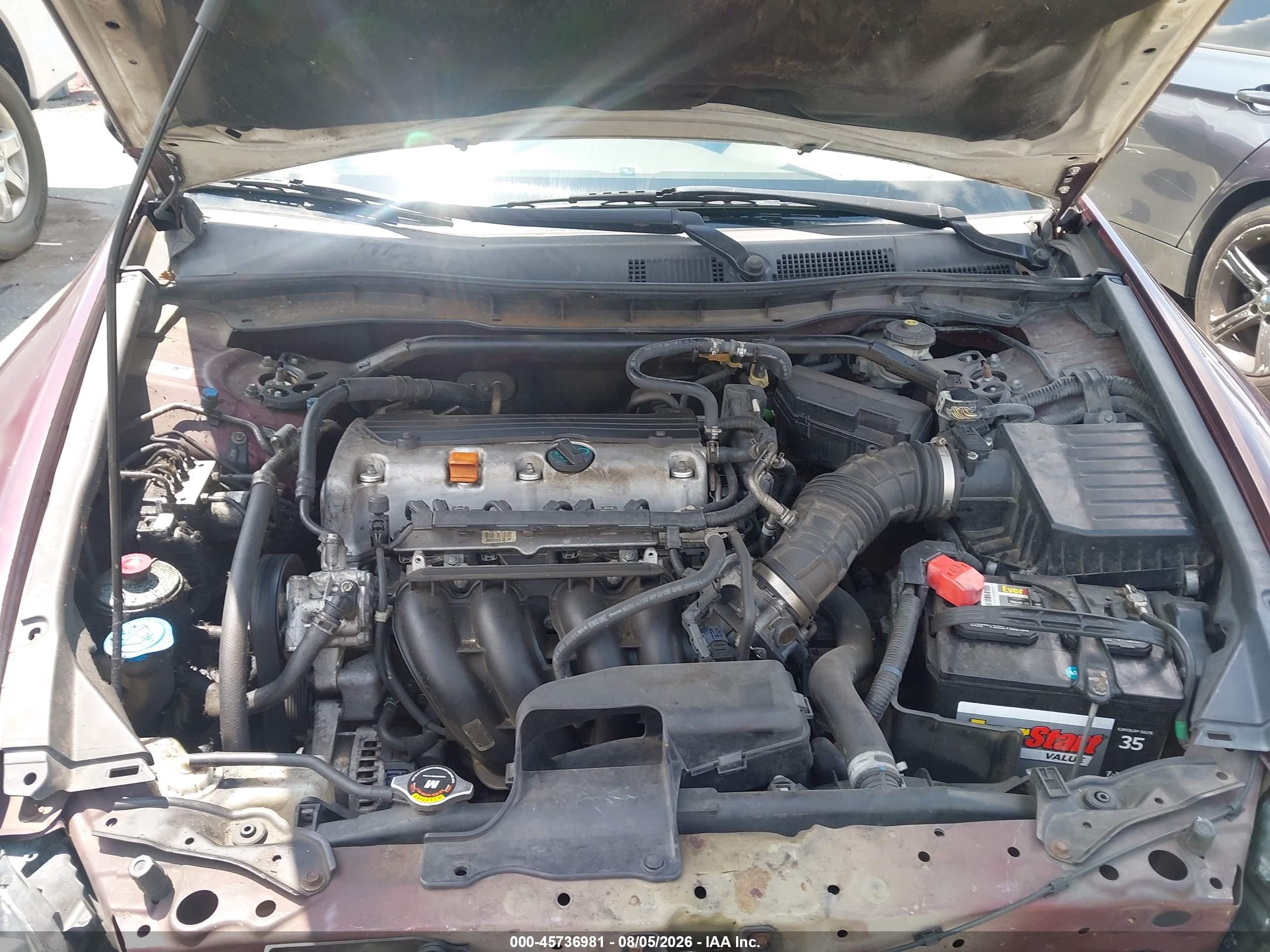 2010 Honda Accord 2.4 Ex-l Бордовый vin: 1HGCP2F85AA025247