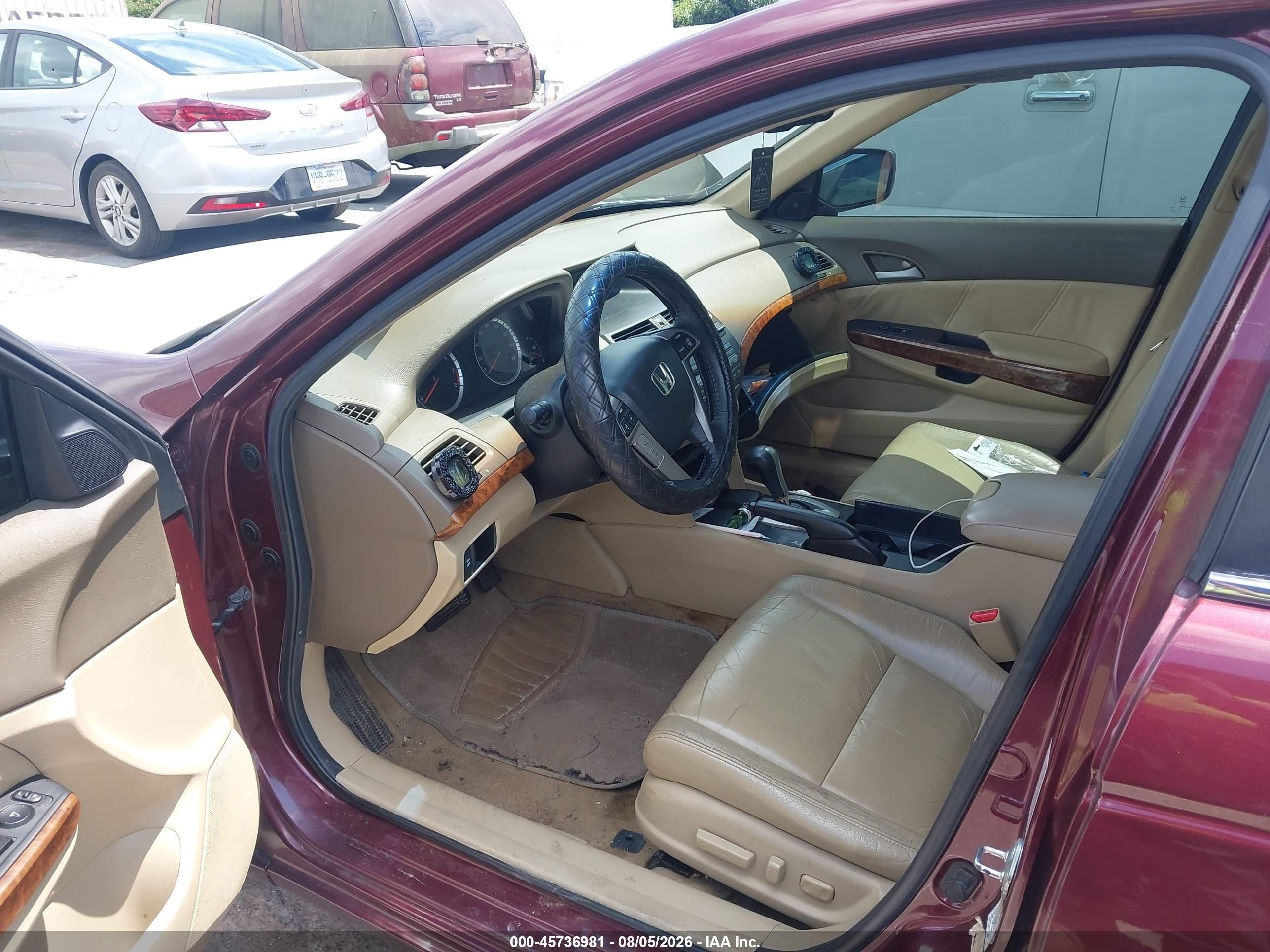 2010 Honda Accord 2.4 Ex-l Бордовый vin: 1HGCP2F85AA025247