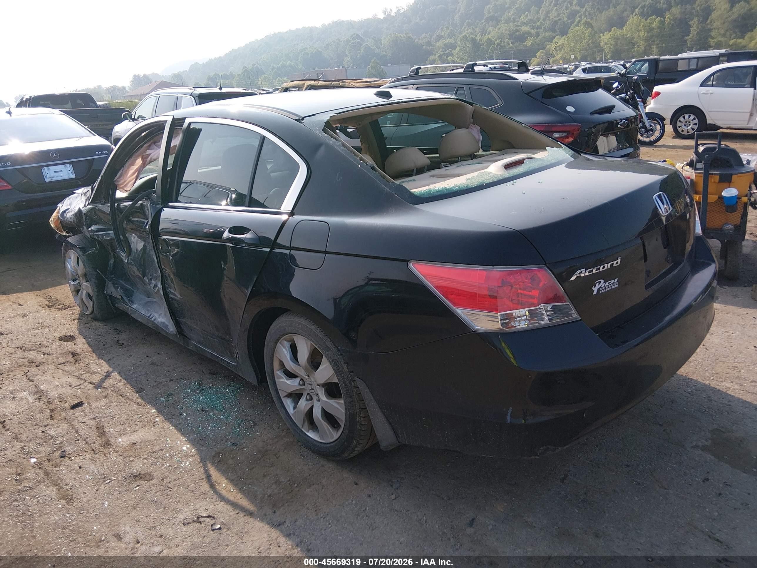2010 Honda Accord 2.4 Ex-l Black vin: 1HGCP2F85AA037172