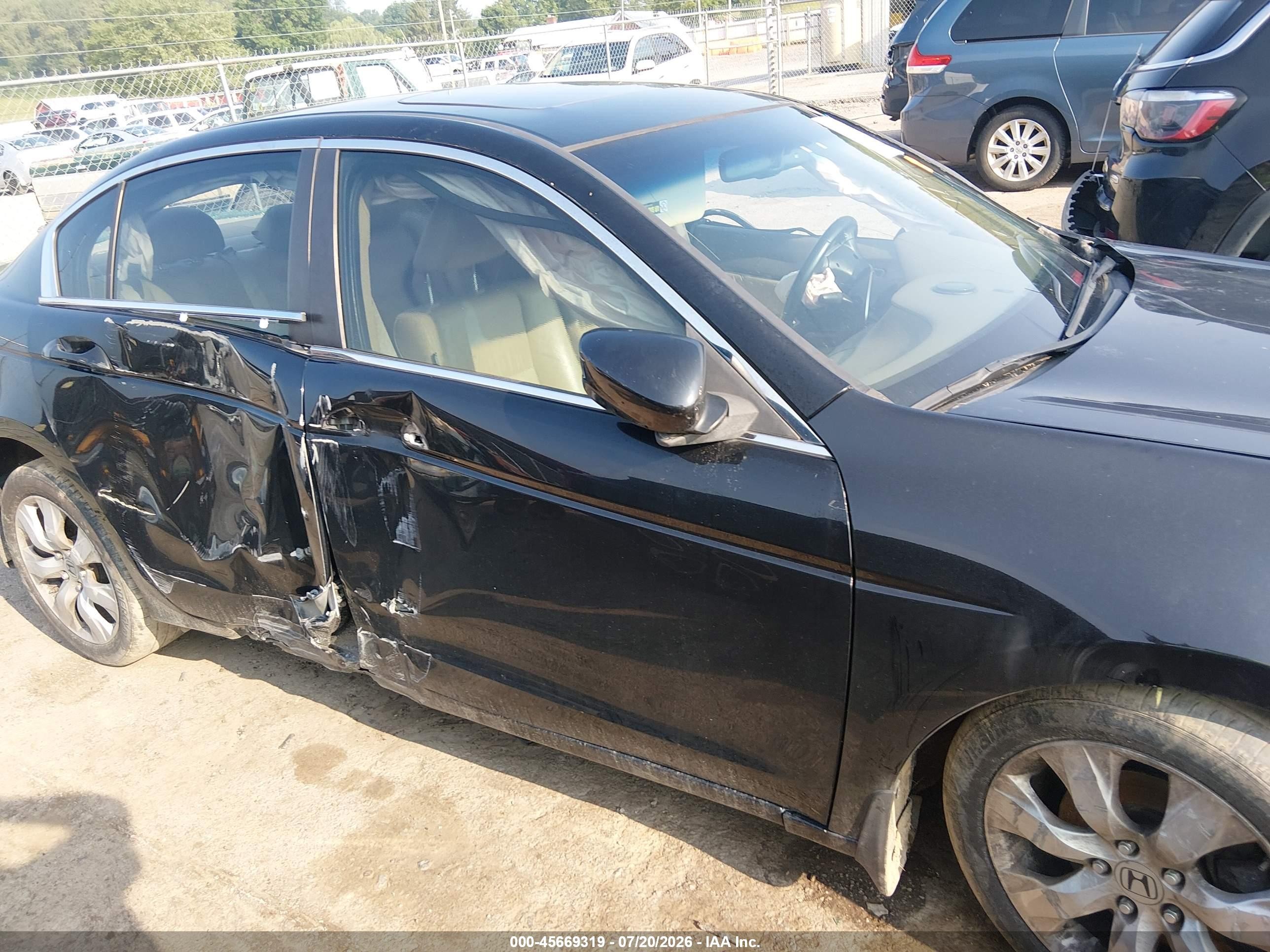 2010 Honda Accord 2.4 Ex-l Black vin: 1HGCP2F85AA037172