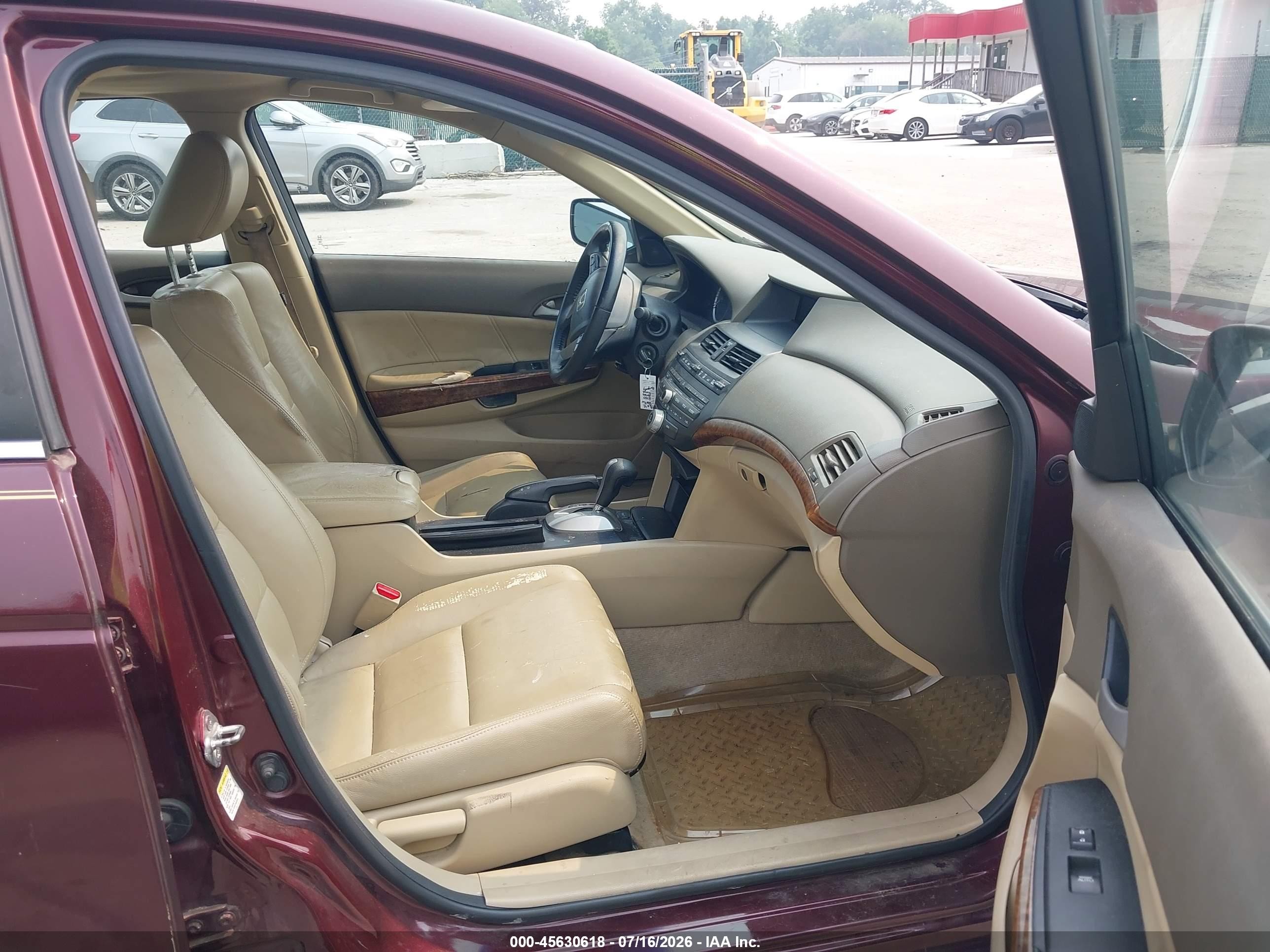 2010 Honda Accord 2.4 Ex-l Maroon vin: 1HGCP2F85AA090938