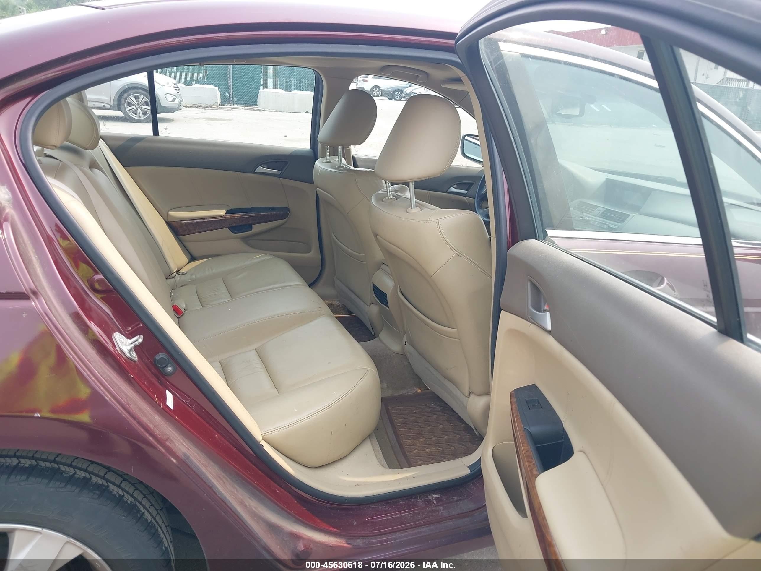 2010 Honda Accord 2.4 Ex-l Maroon vin: 1HGCP2F85AA090938