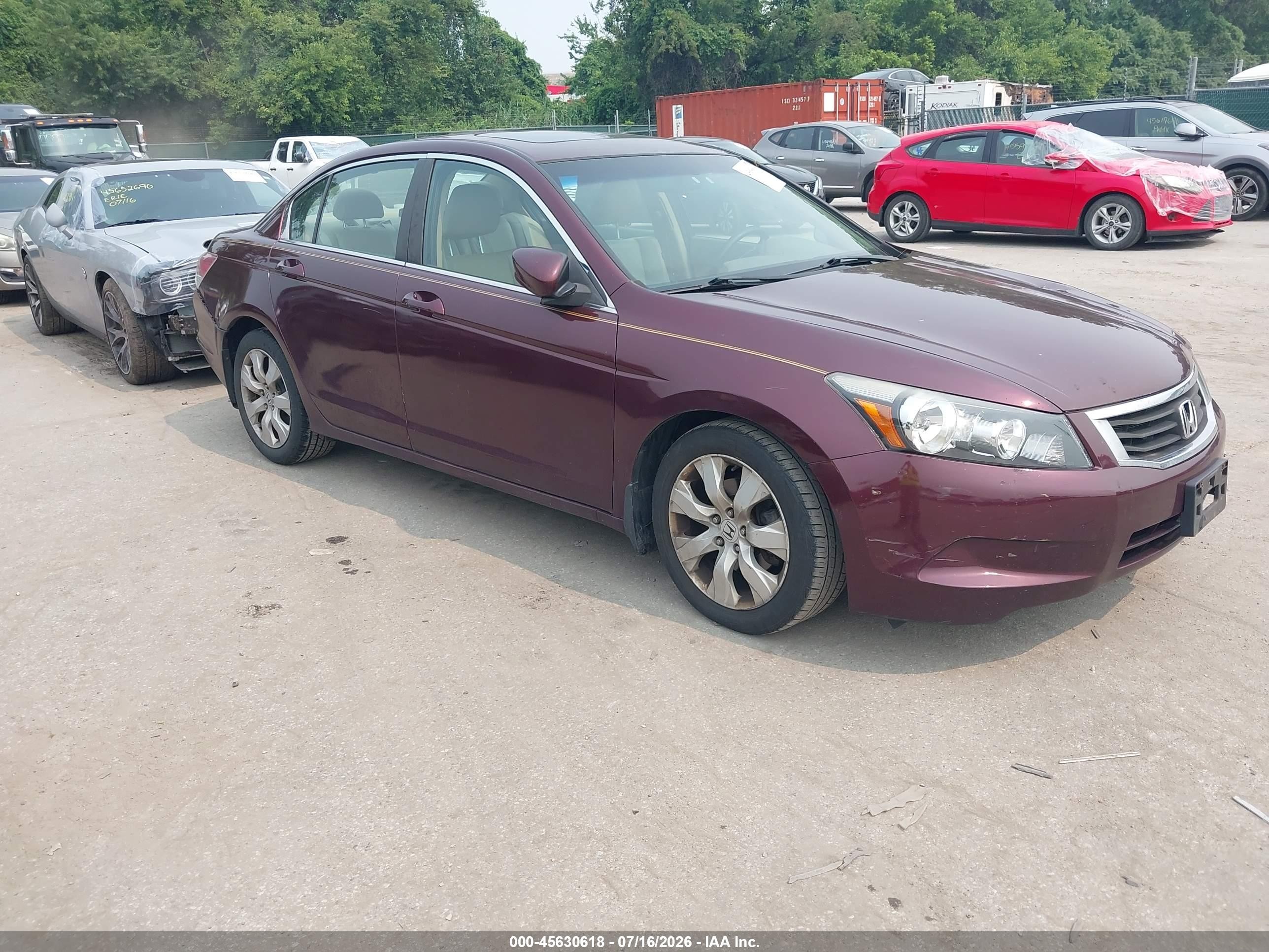 2010 Honda Accord 2.4 Ex-l Maroon vin: 1HGCP2F85AA090938