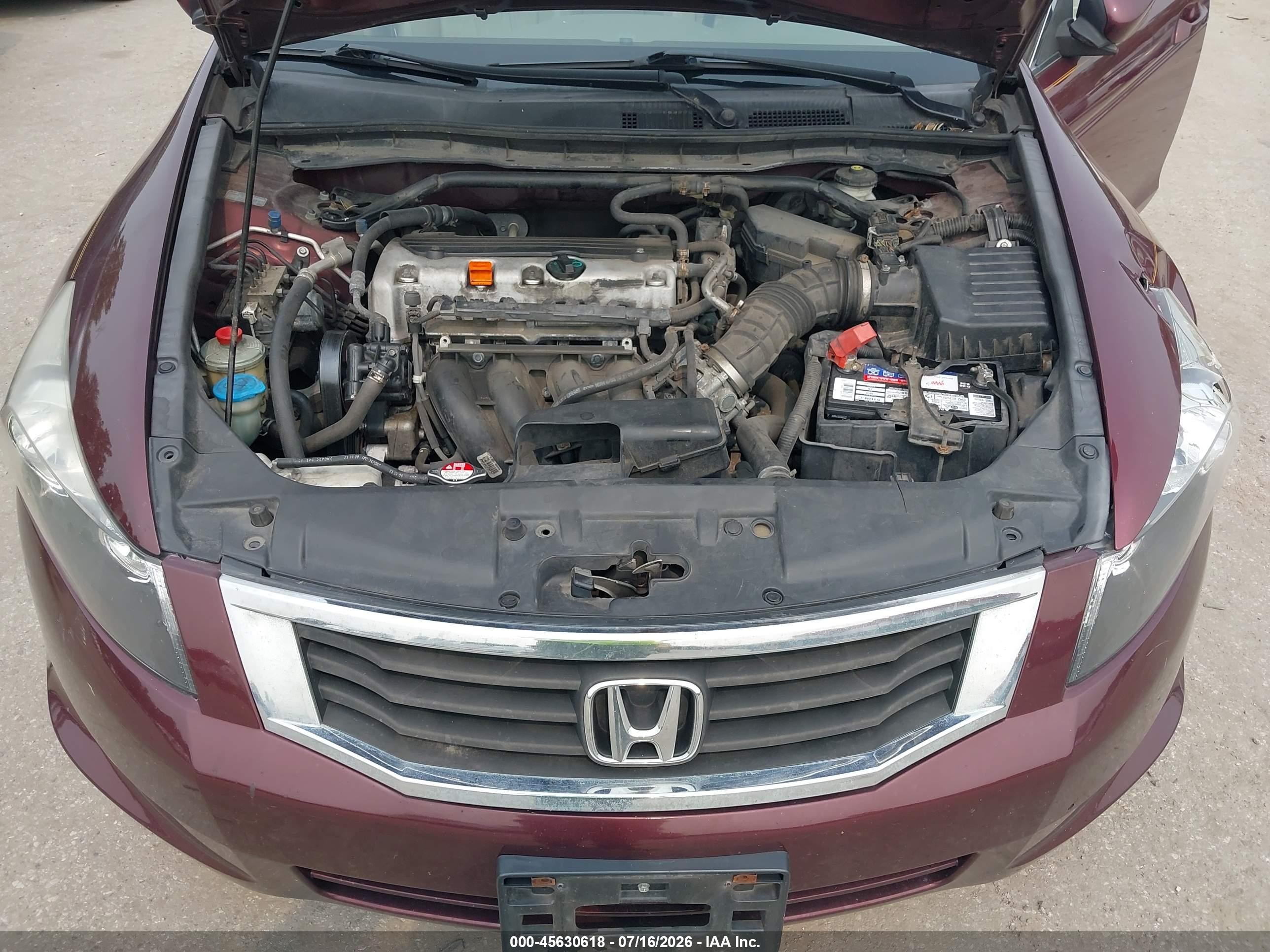 2010 Honda Accord 2.4 Ex-l Maroon vin: 1HGCP2F85AA090938