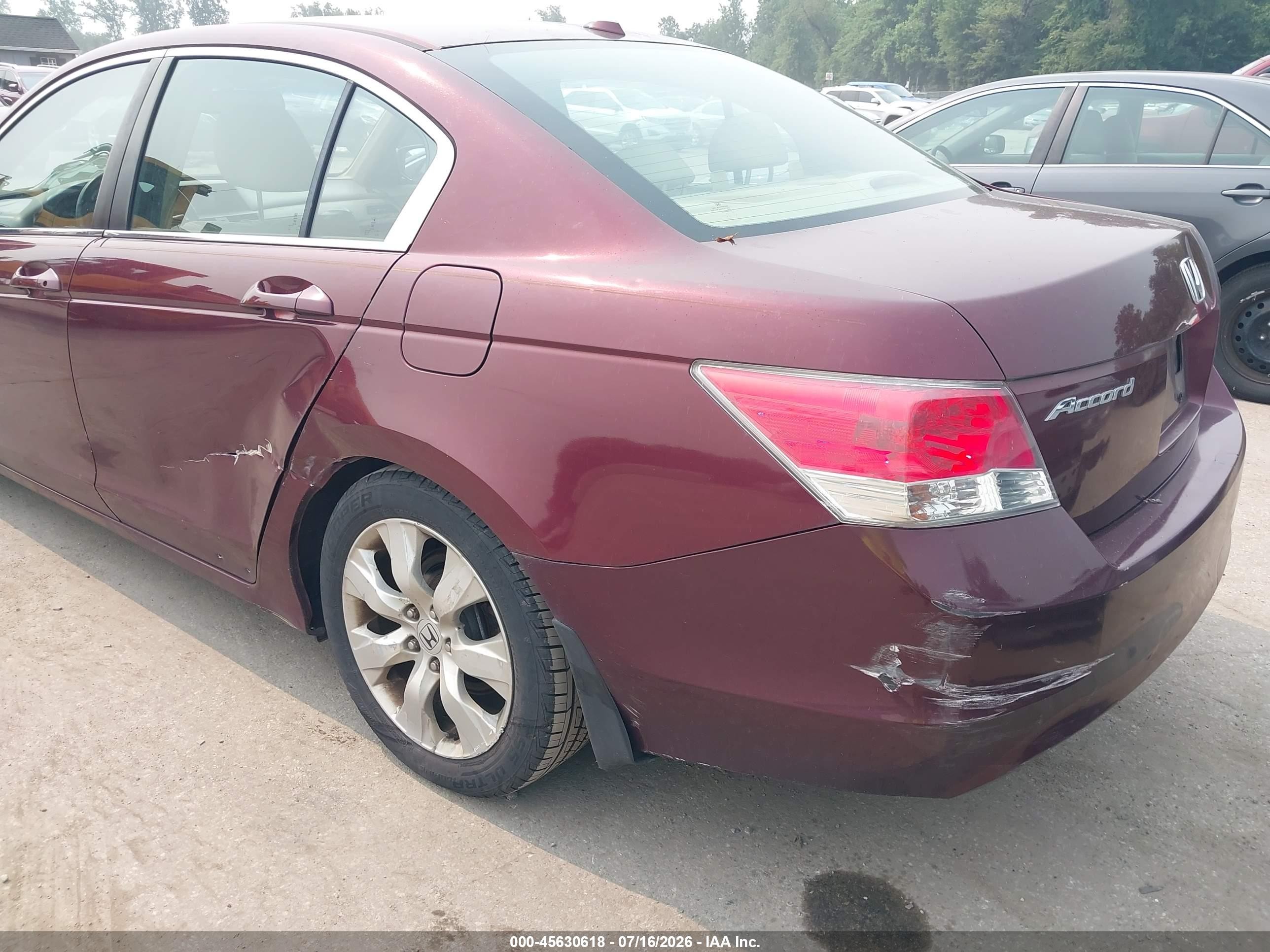 2010 Honda Accord 2.4 Ex-l Maroon vin: 1HGCP2F85AA090938