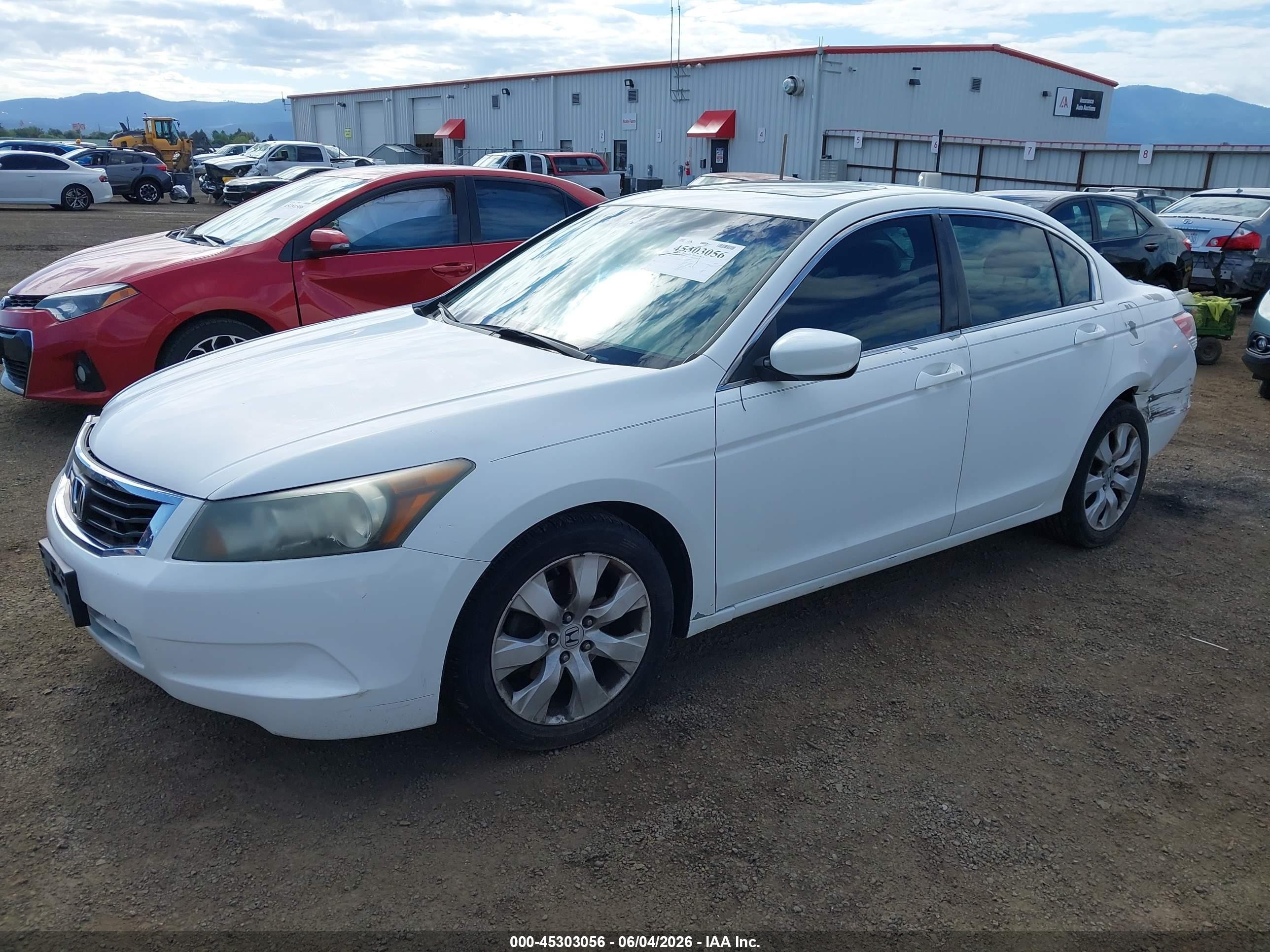 2010 Honda Accord 2.4 Ex-l White vin: 1HGCP2F85AA156047