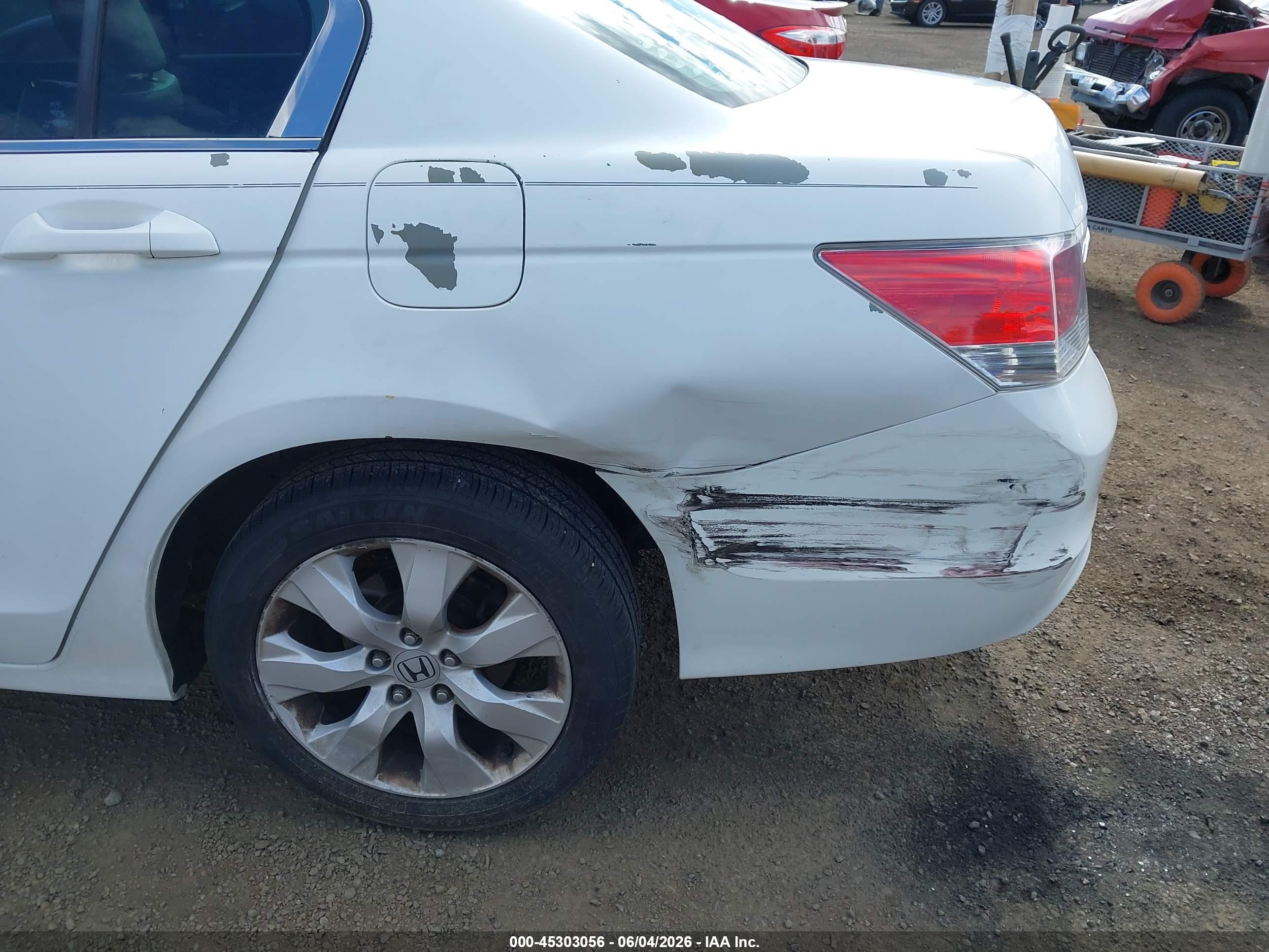 2010 Honda Accord 2.4 Ex-l White vin: 1HGCP2F85AA156047