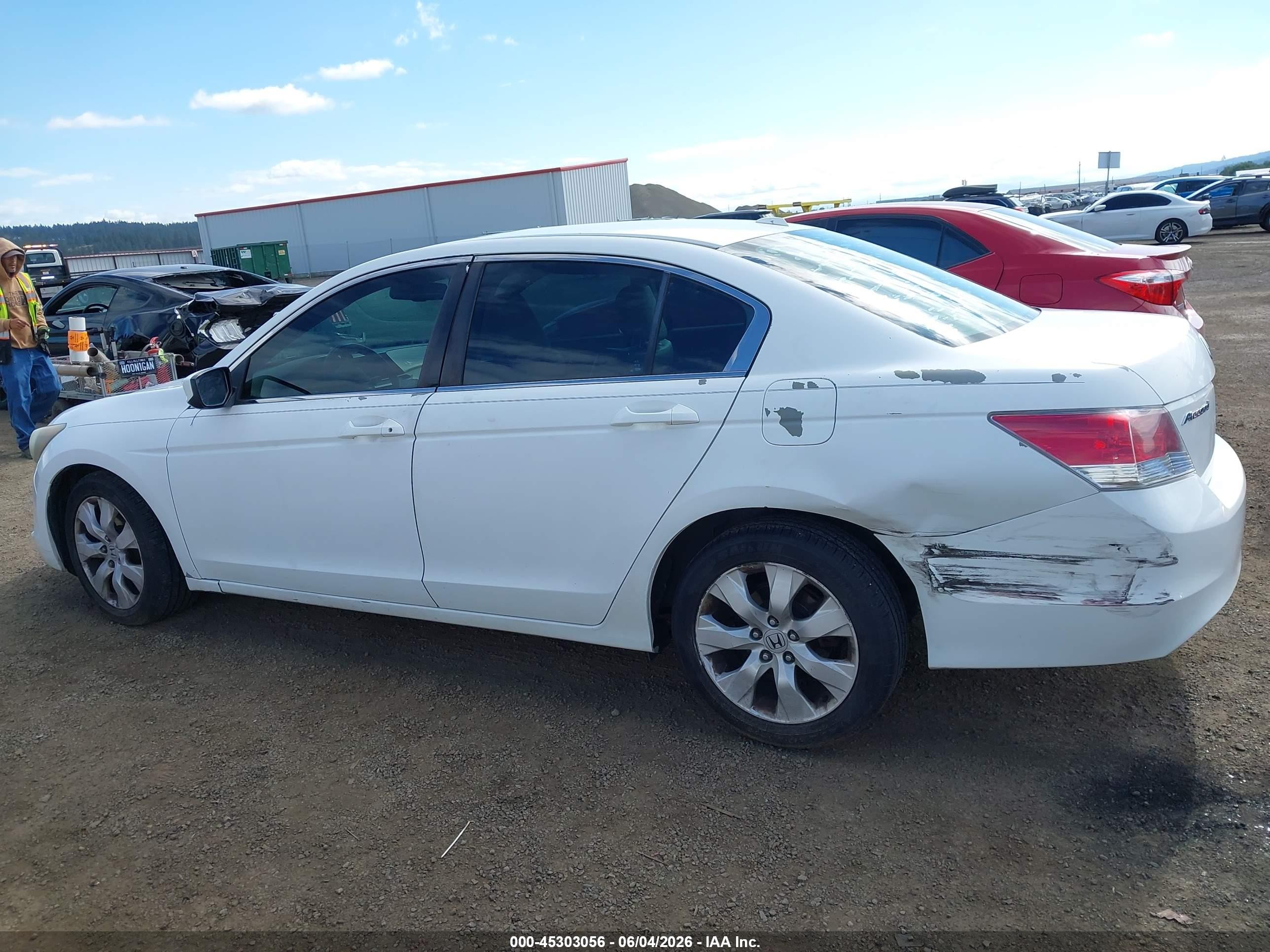 2010 Honda Accord 2.4 Ex-l White vin: 1HGCP2F85AA156047