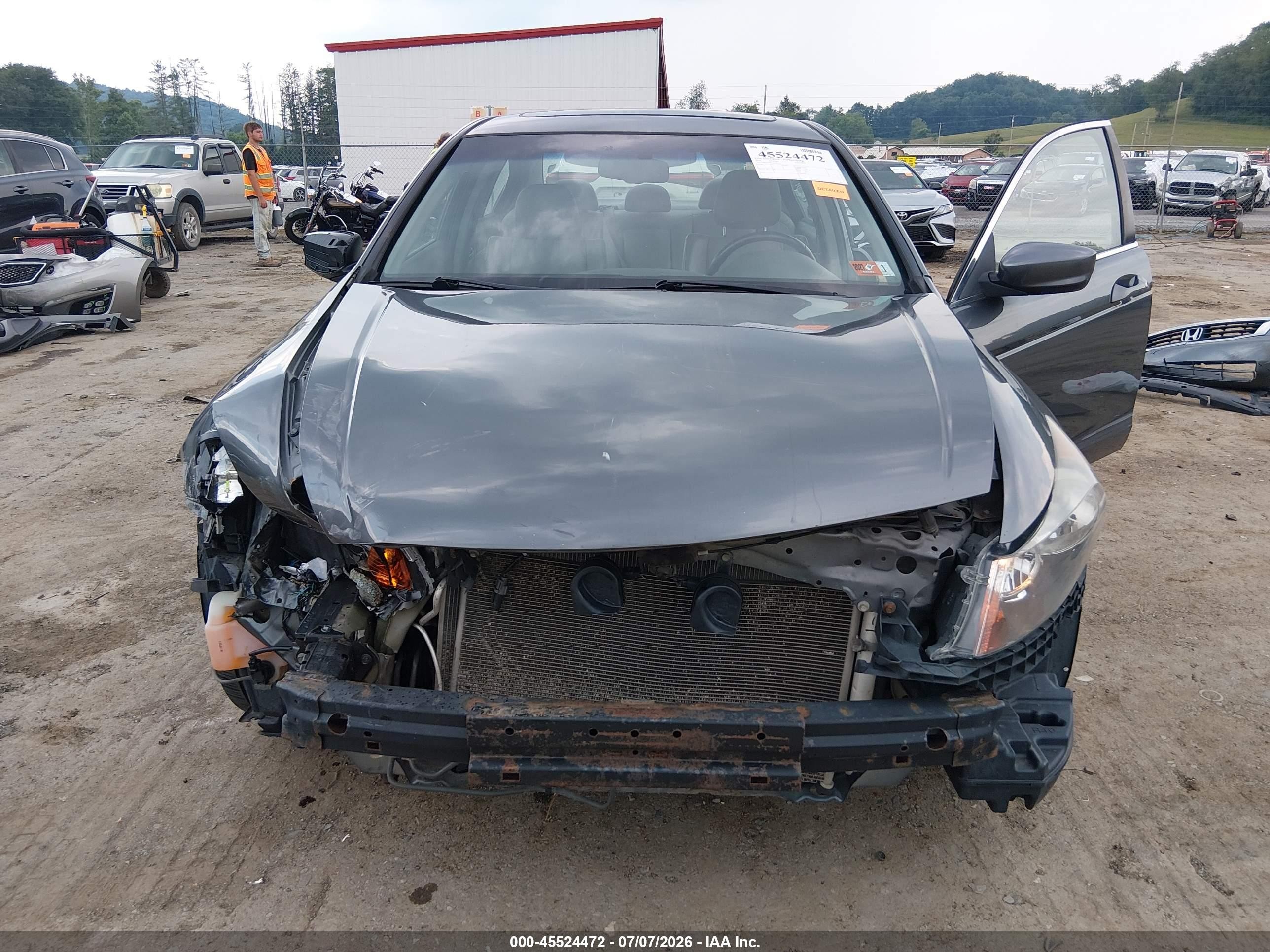 2010 Honda Accord 2.4 Ex-l Серый vin: 1HGCP2F85AA184351