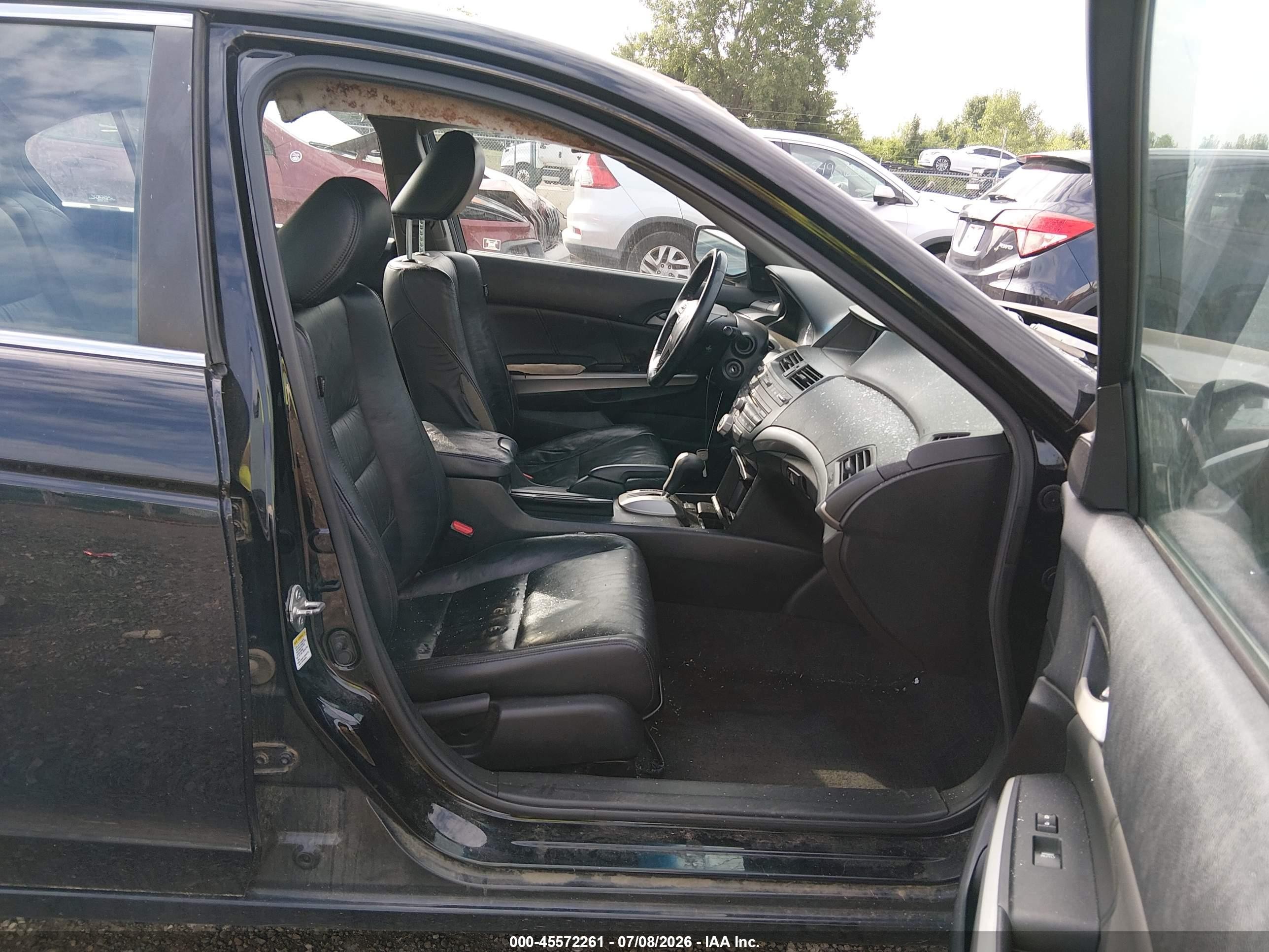 2010 Honda Accord 2.4 Ex-l Black vin: 1HGCP2F85AA194586