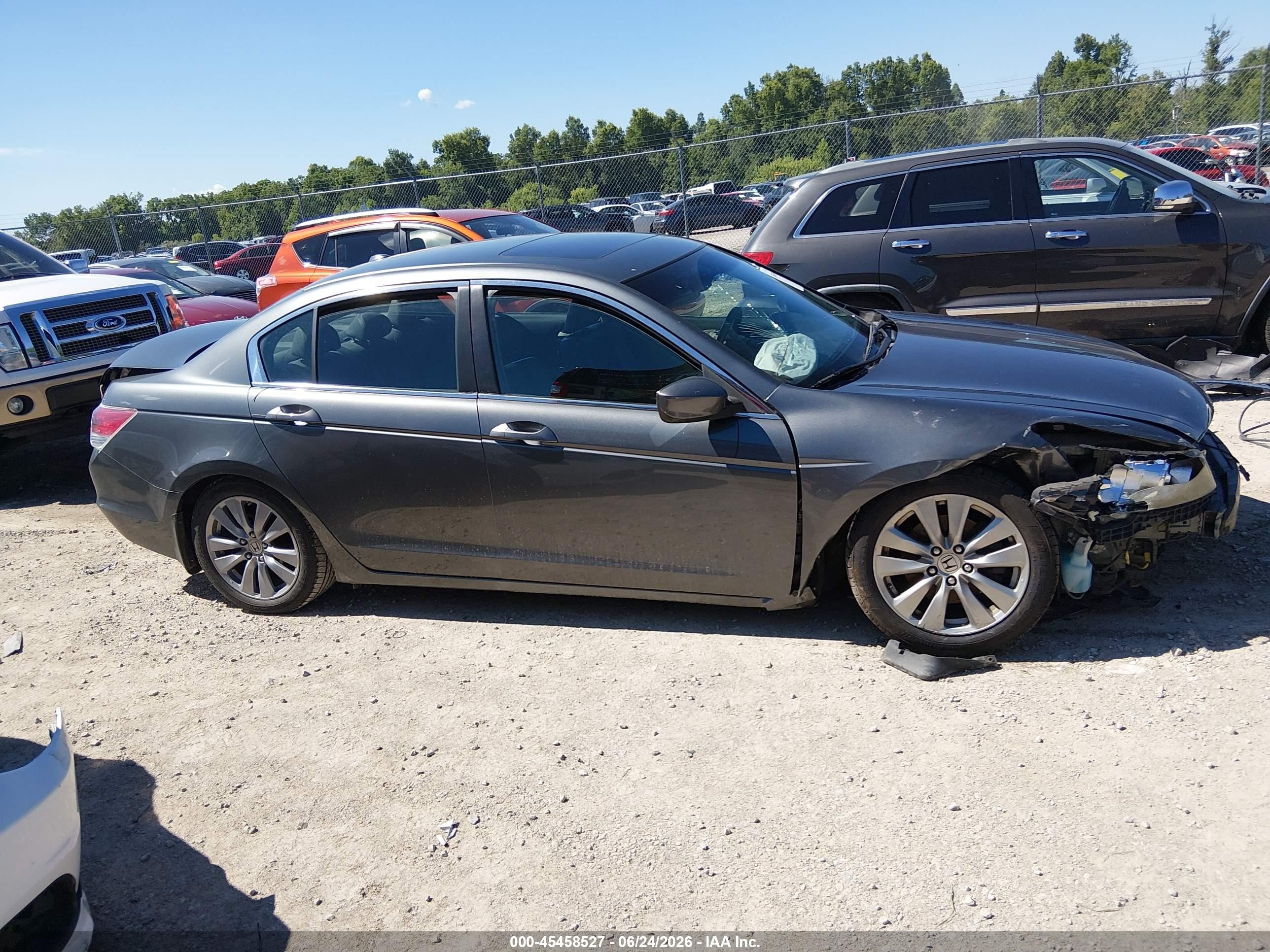 2011 Honda Accord 2.4 Ex-l Gray vin: 1HGCP2F85BA001418