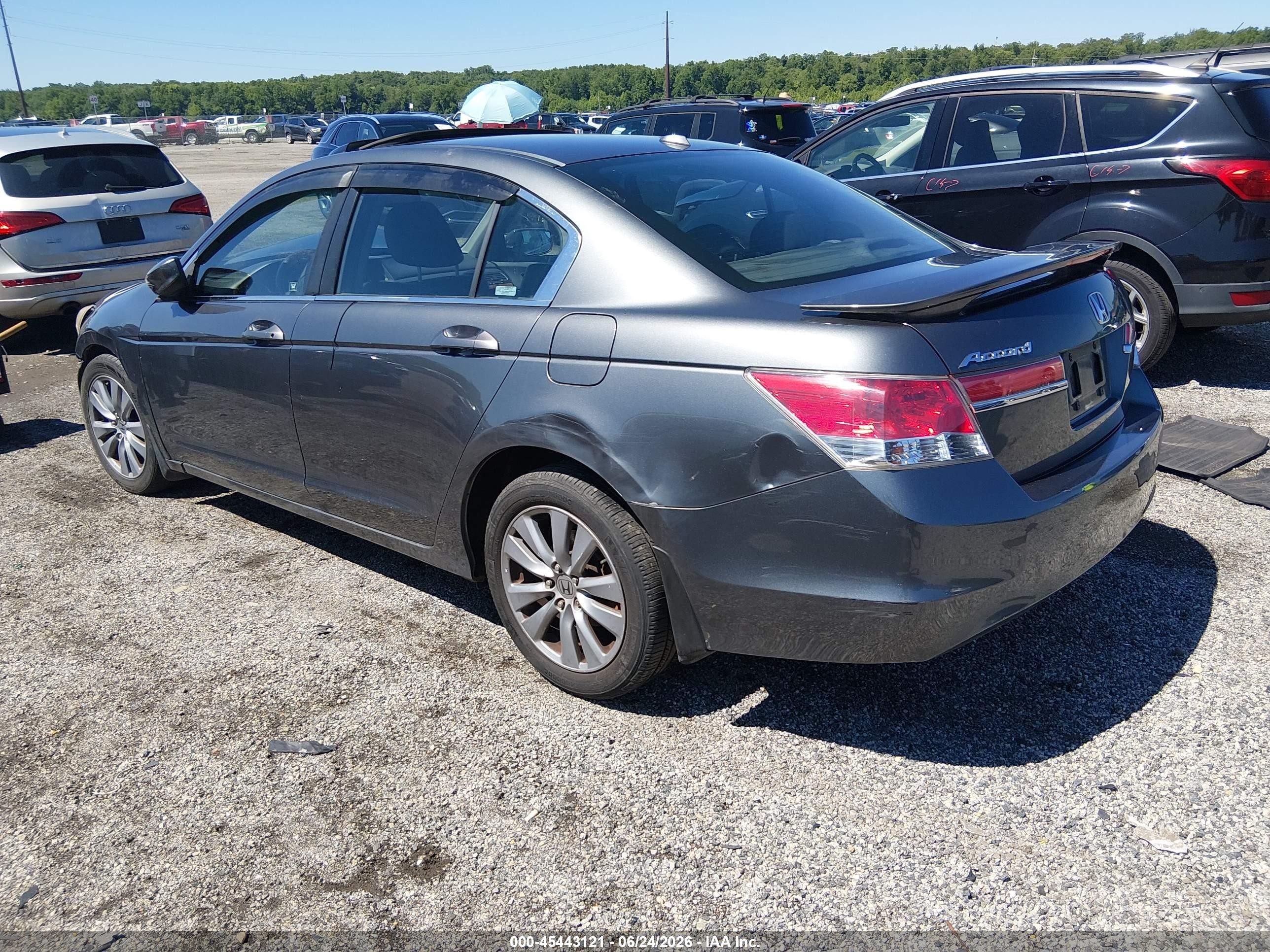 2011 Honda Accord 2.4 Ex-l Gray vin: 1HGCP2F85BA005372