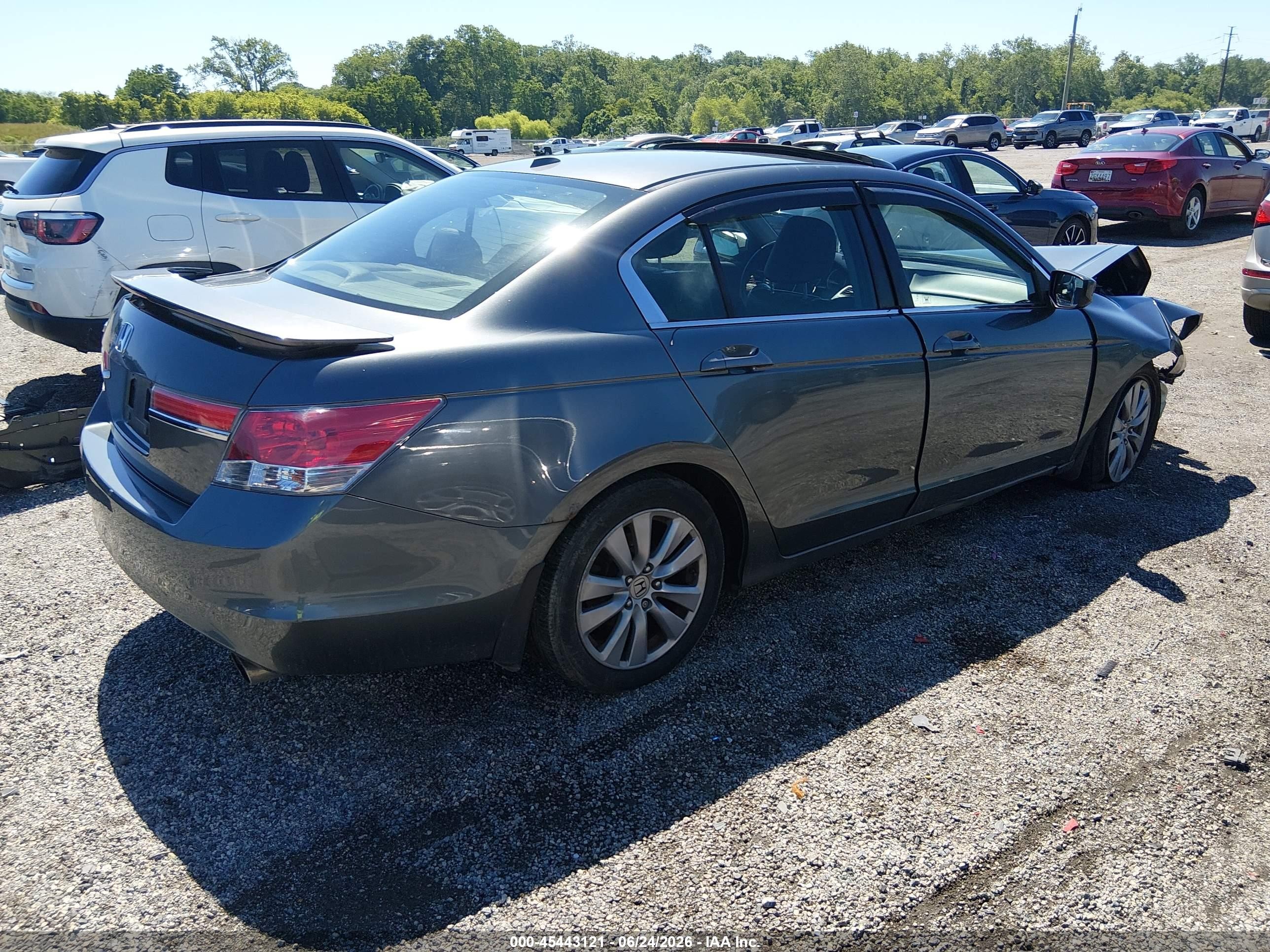 2011 Honda Accord 2.4 Ex-l Gray vin: 1HGCP2F85BA005372