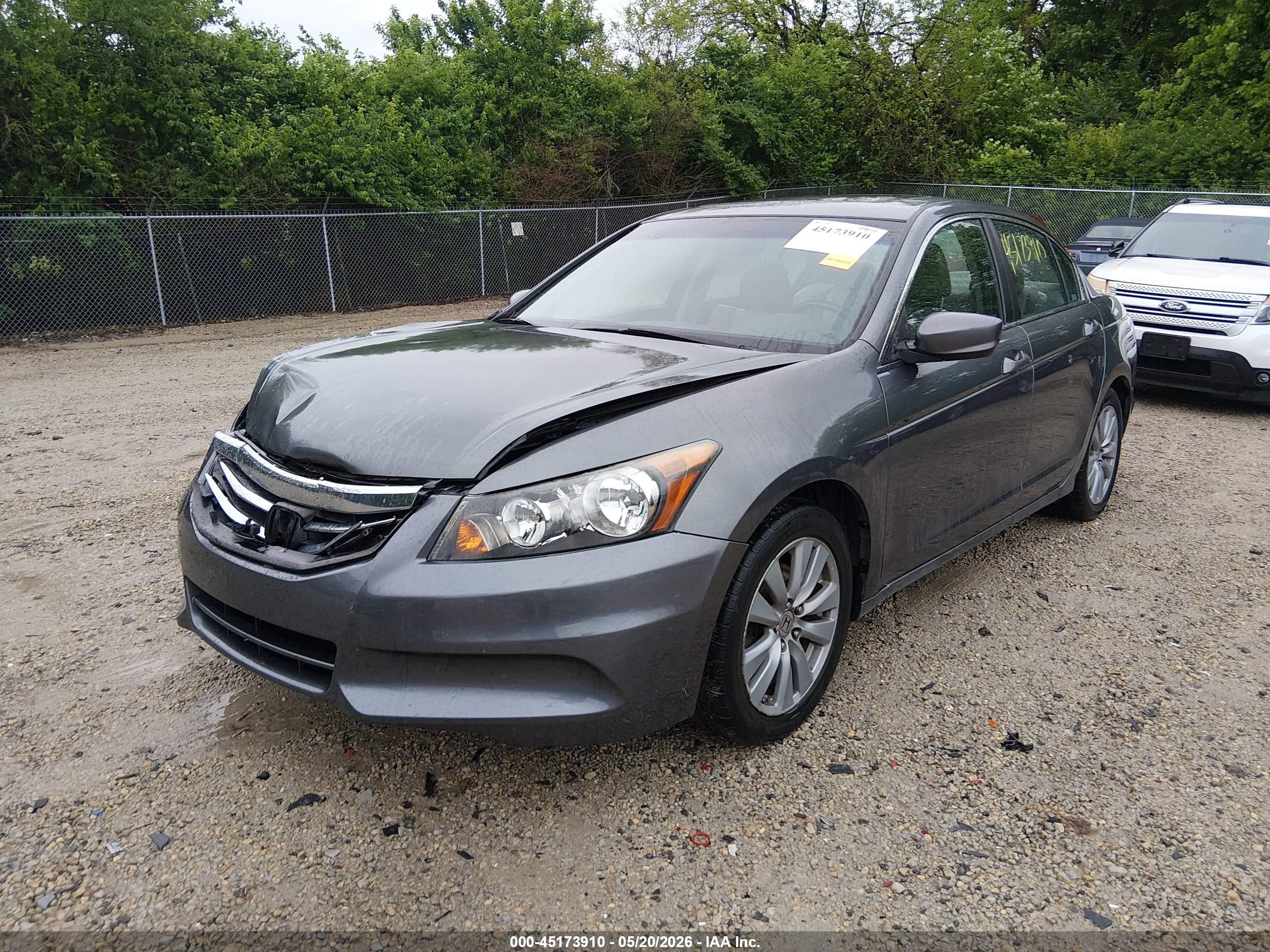 2011 Honda Accord 2.4 Ex-l Gray vin: 1HGCP2F85BA072280