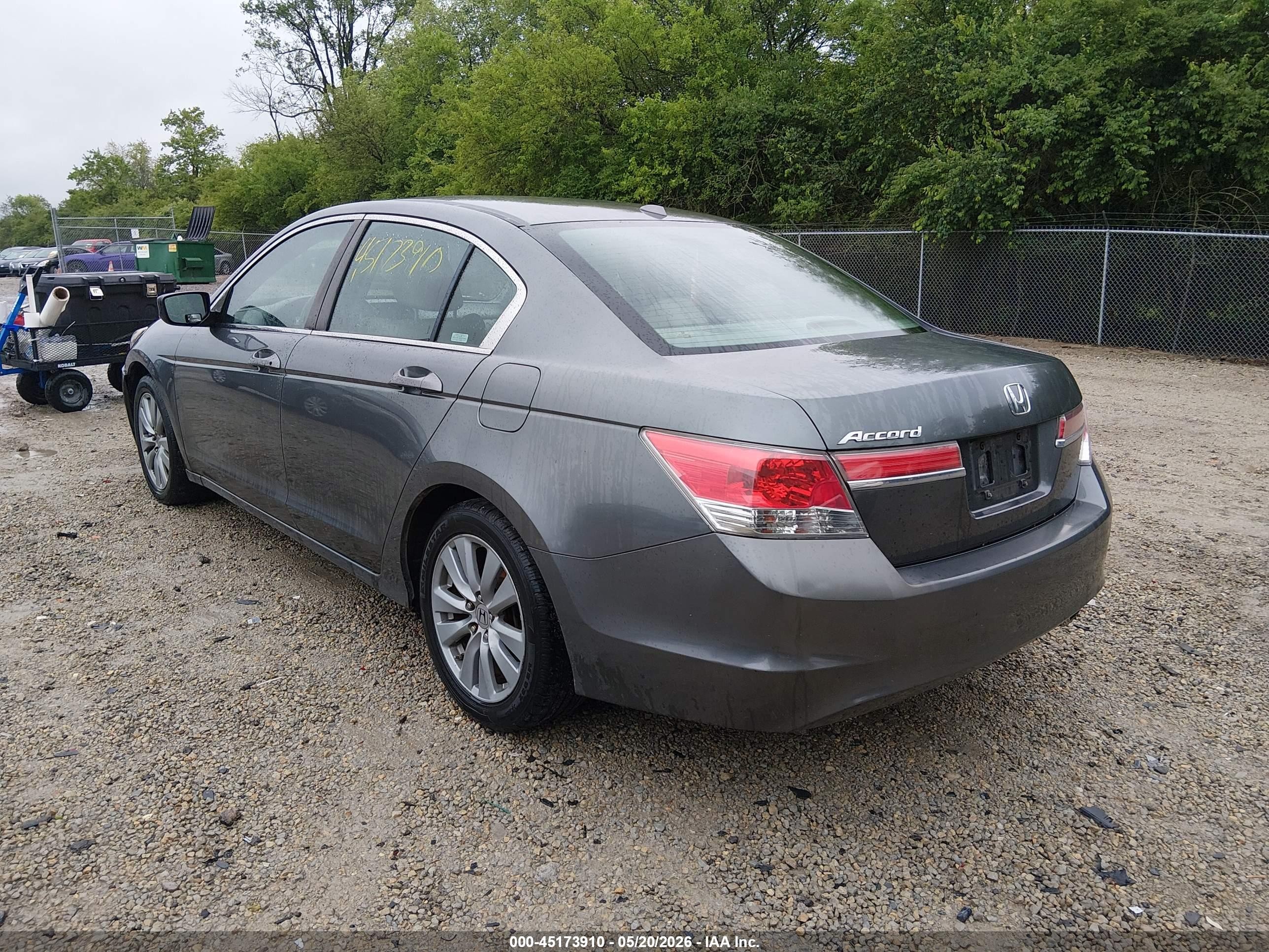 2011 Honda Accord 2.4 Ex-l Gray vin: 1HGCP2F85BA072280