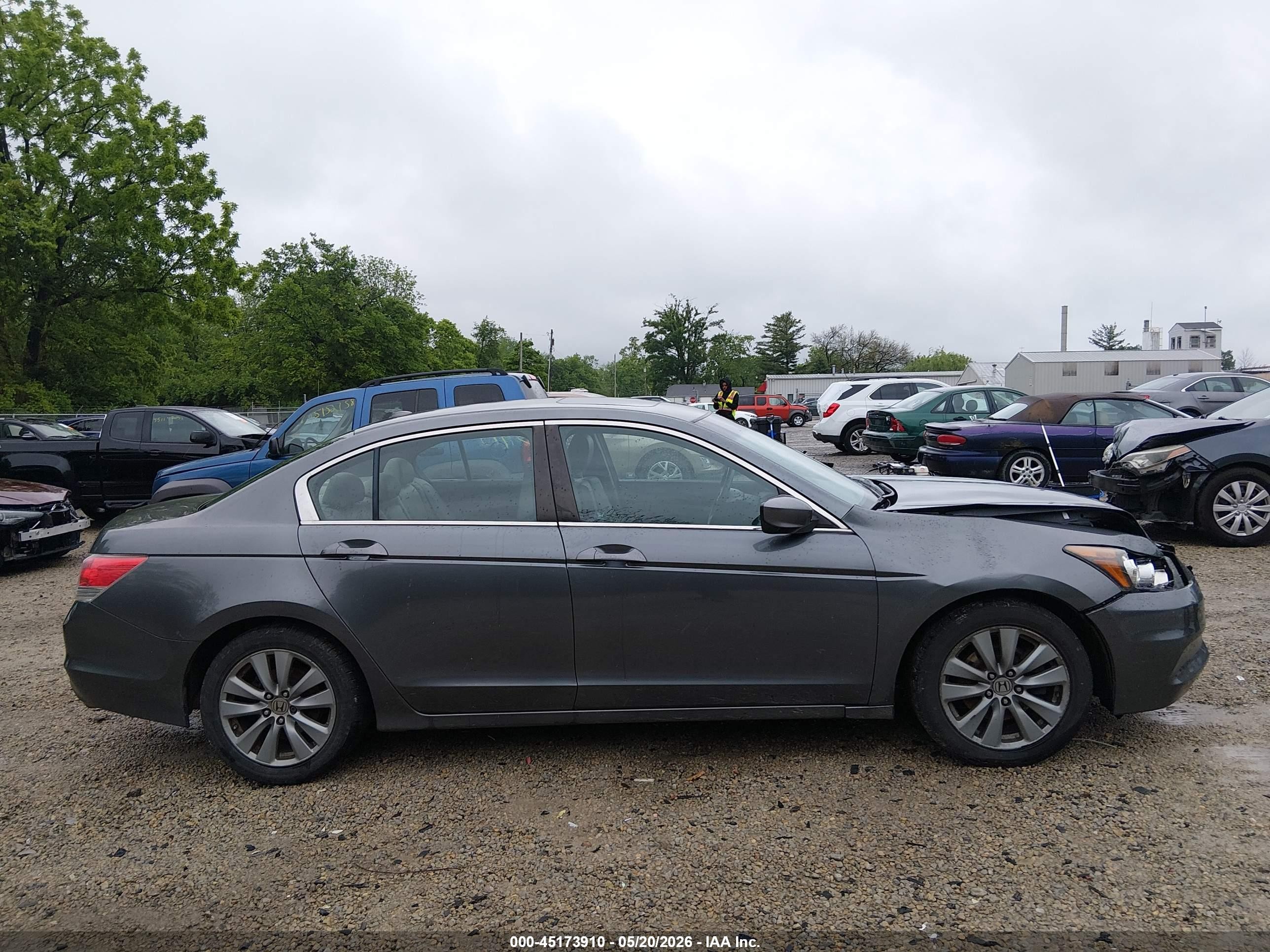 2011 Honda Accord 2.4 Ex-l Gray vin: 1HGCP2F85BA072280