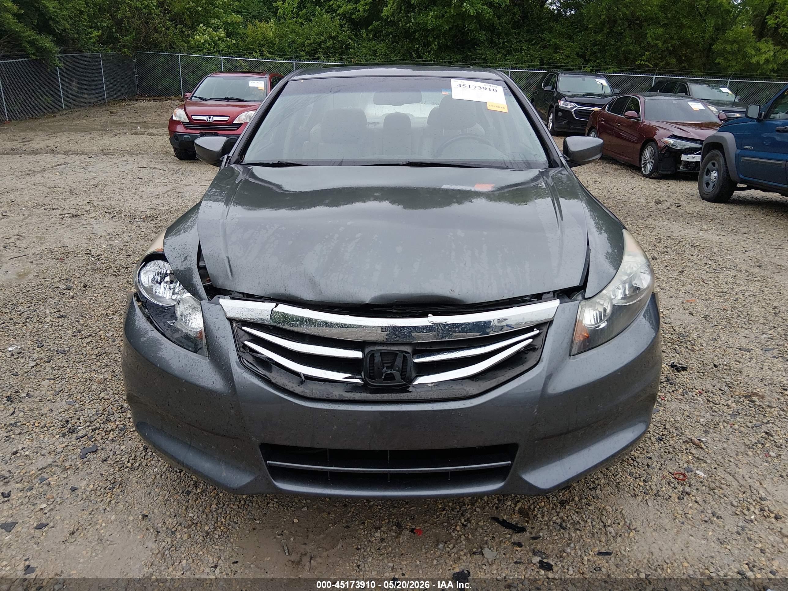 2011 Honda Accord 2.4 Ex-l Gray vin: 1HGCP2F85BA072280