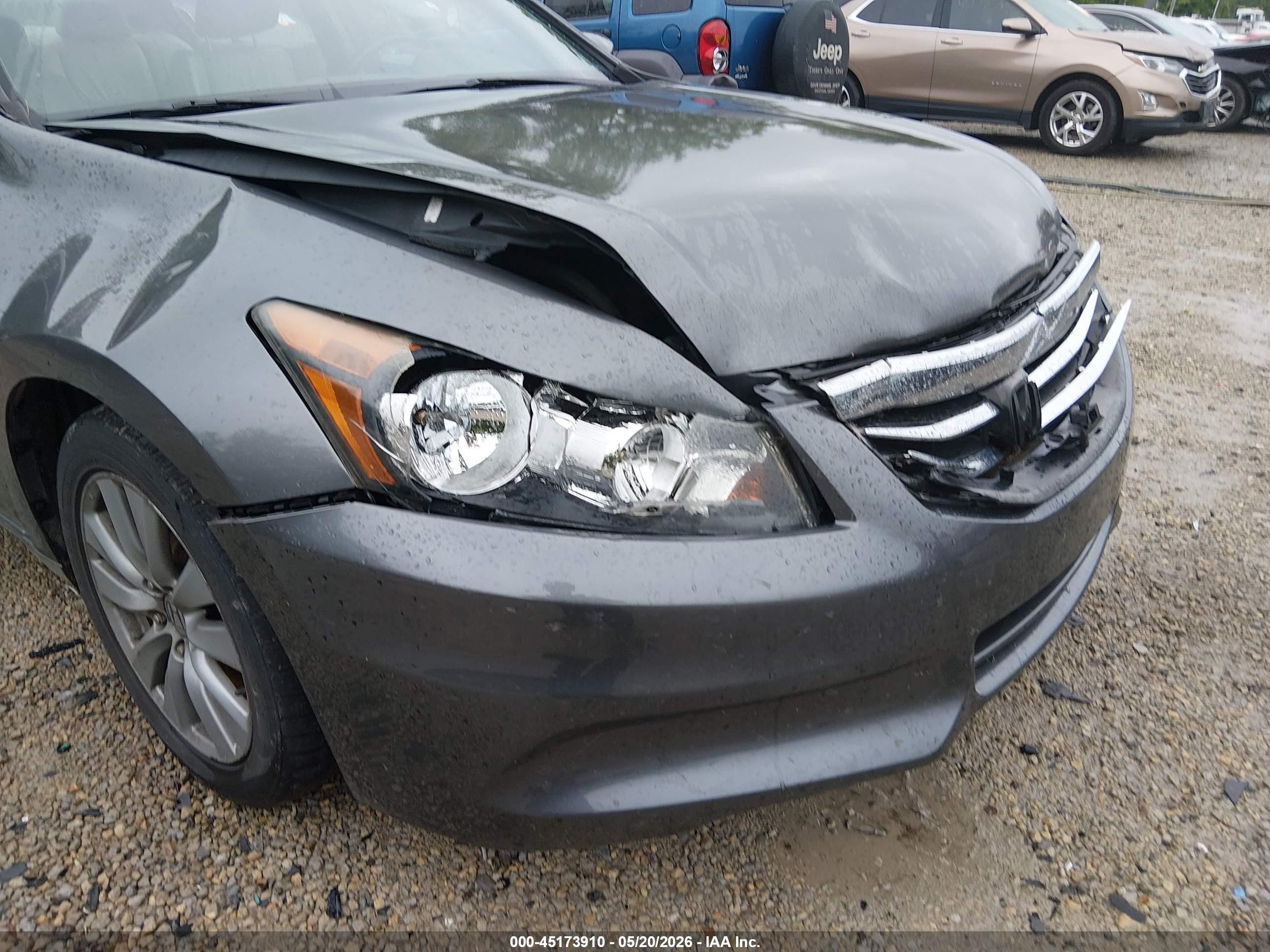 2011 Honda Accord 2.4 Ex-l Gray vin: 1HGCP2F85BA072280