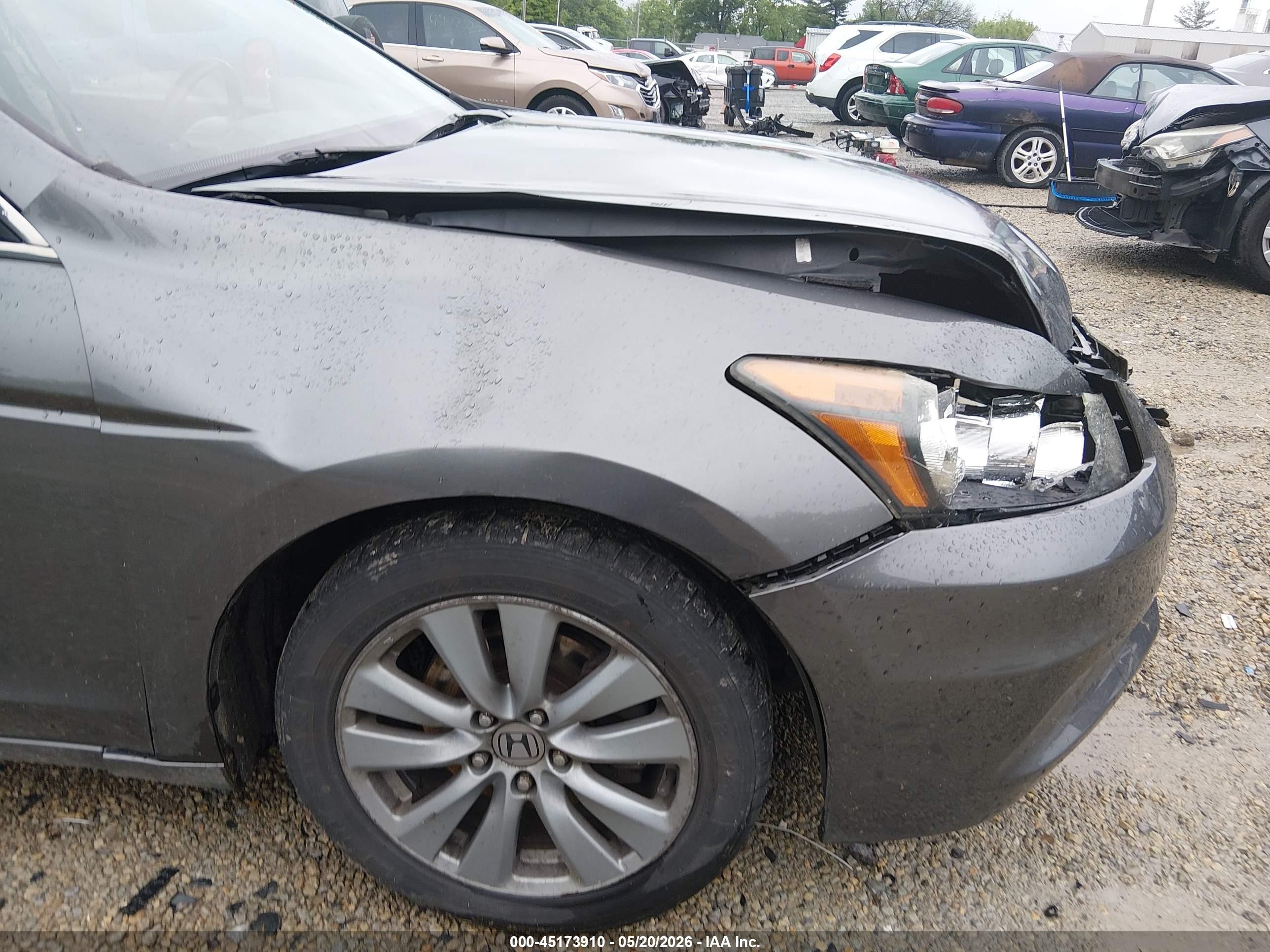 2011 Honda Accord 2.4 Ex-l Gray vin: 1HGCP2F85BA072280