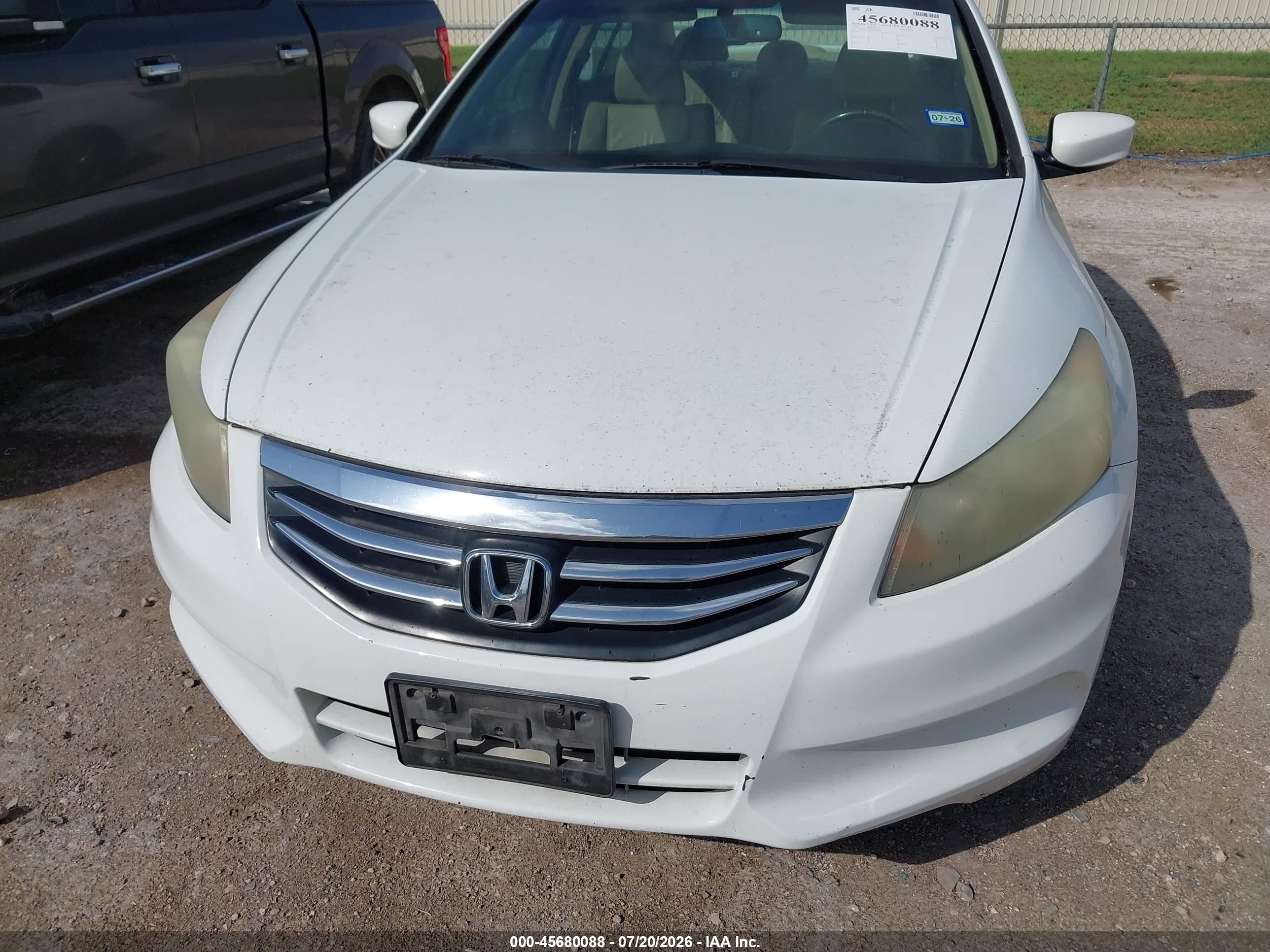 2011 Honda Accord 2.4 Ex-l White vin: 1HGCP2F85BA101986
