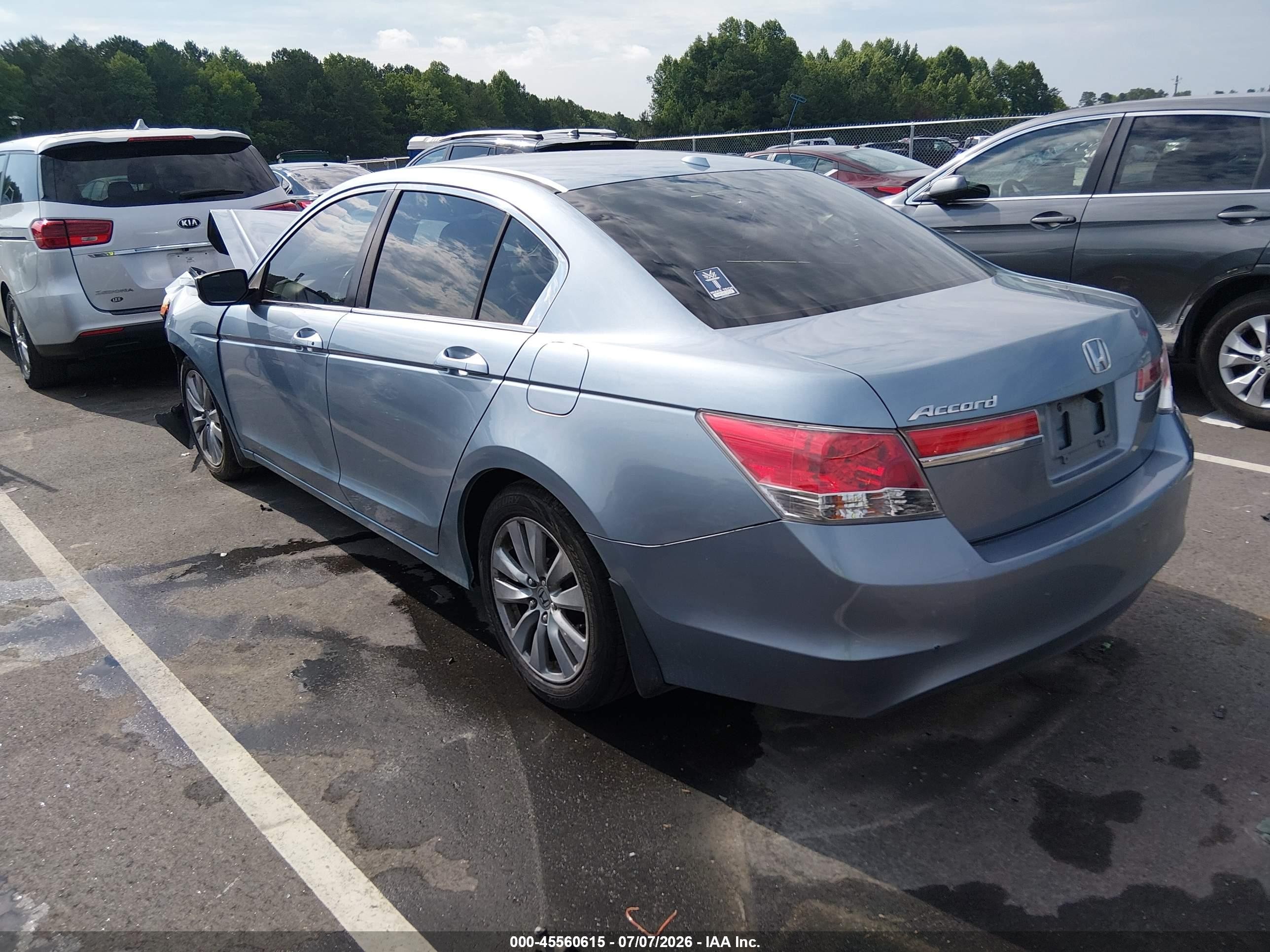 2011 Honda Accord 2.4 Ex-l Light Blue vin: 1HGCP2F85BA113040
