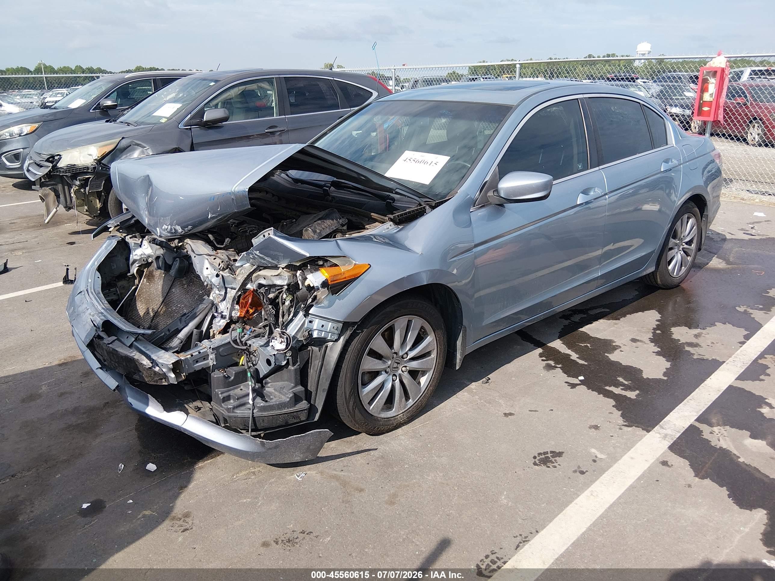 2011 Honda Accord 2.4 Ex-l Light Blue vin: 1HGCP2F85BA113040
