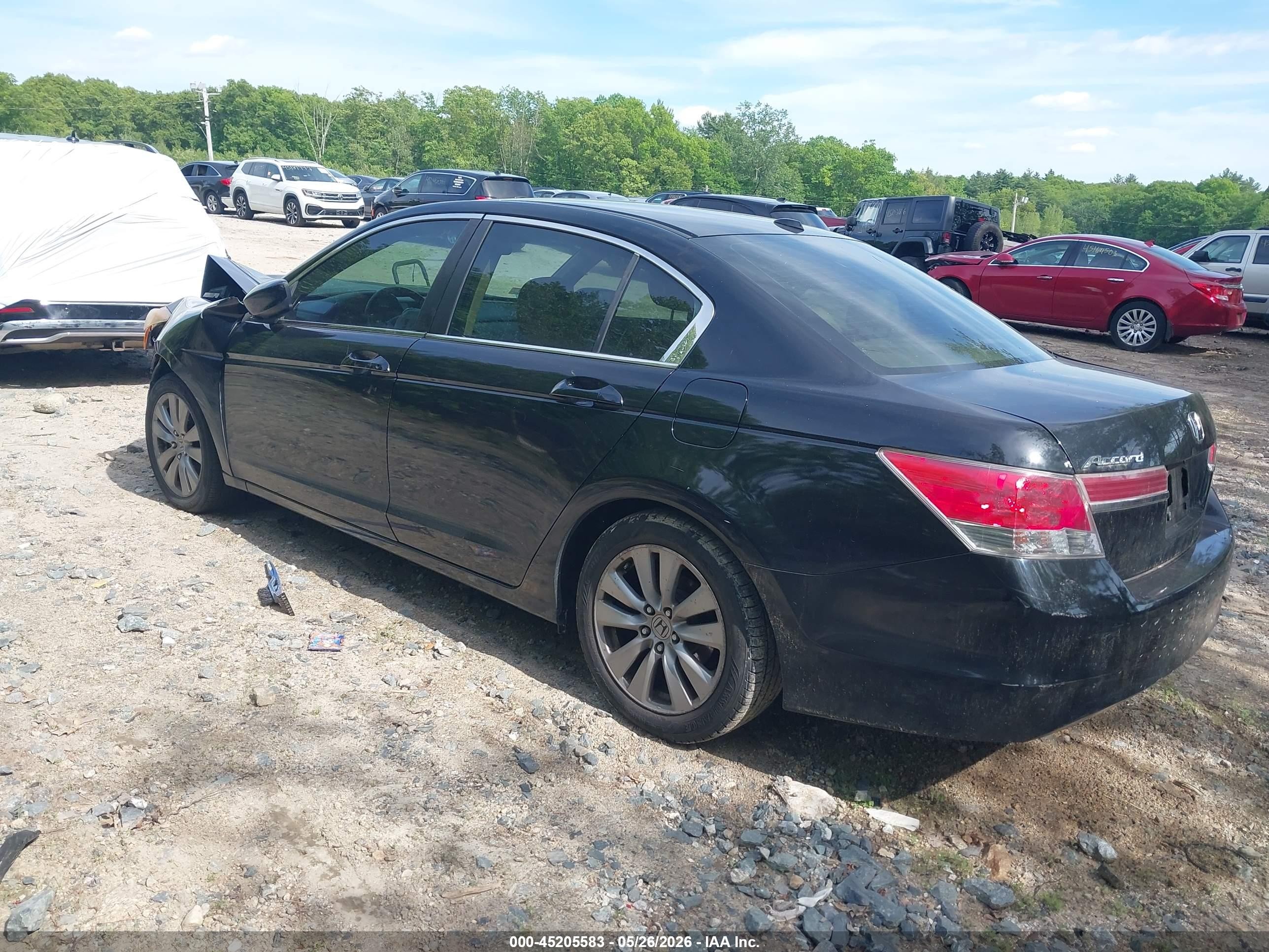 2011 Honda Accord 2.4 Ex-l Black vin: 1HGCP2F85BA126600