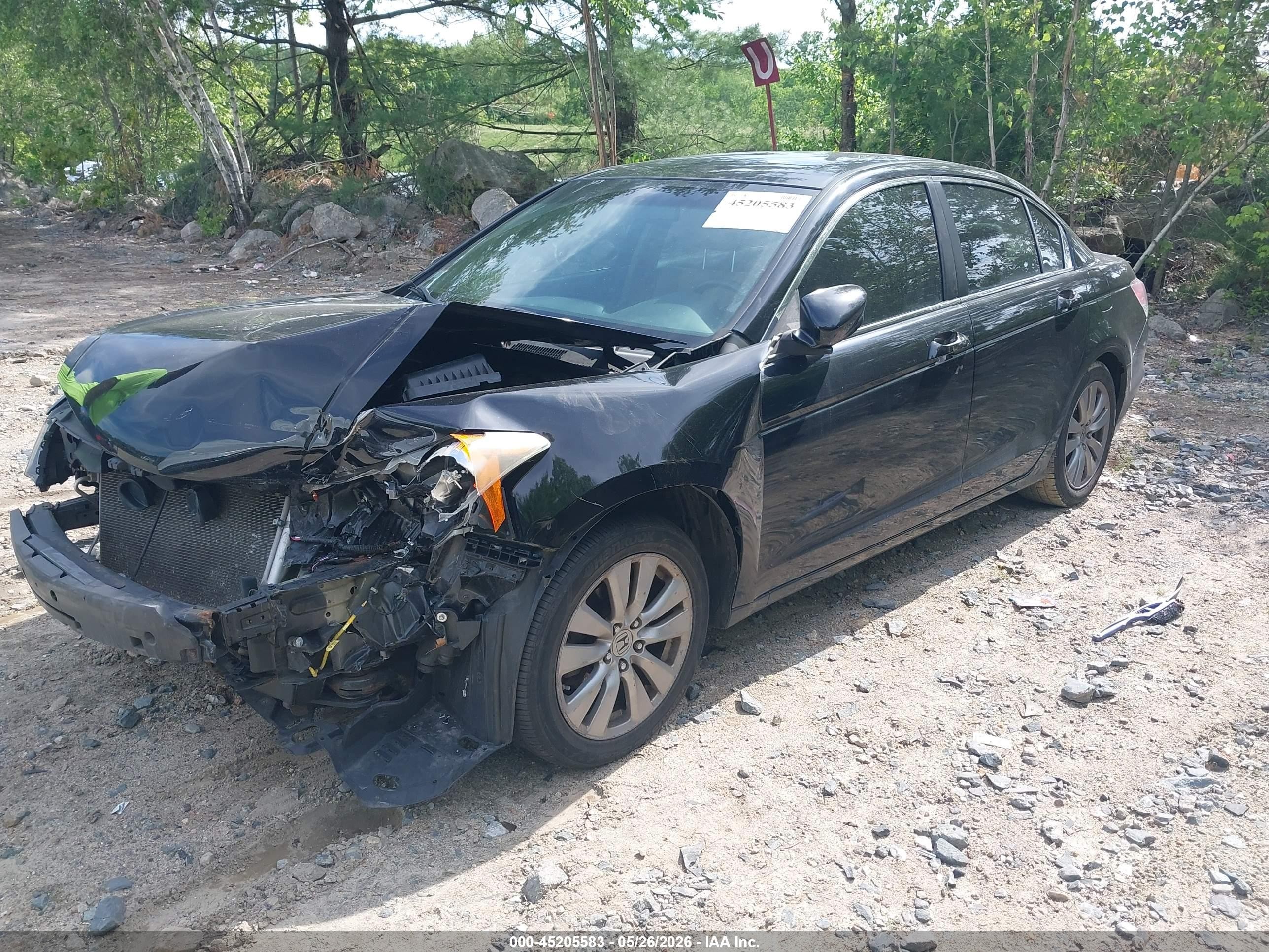 2011 Honda Accord 2.4 Ex-l Black vin: 1HGCP2F85BA126600