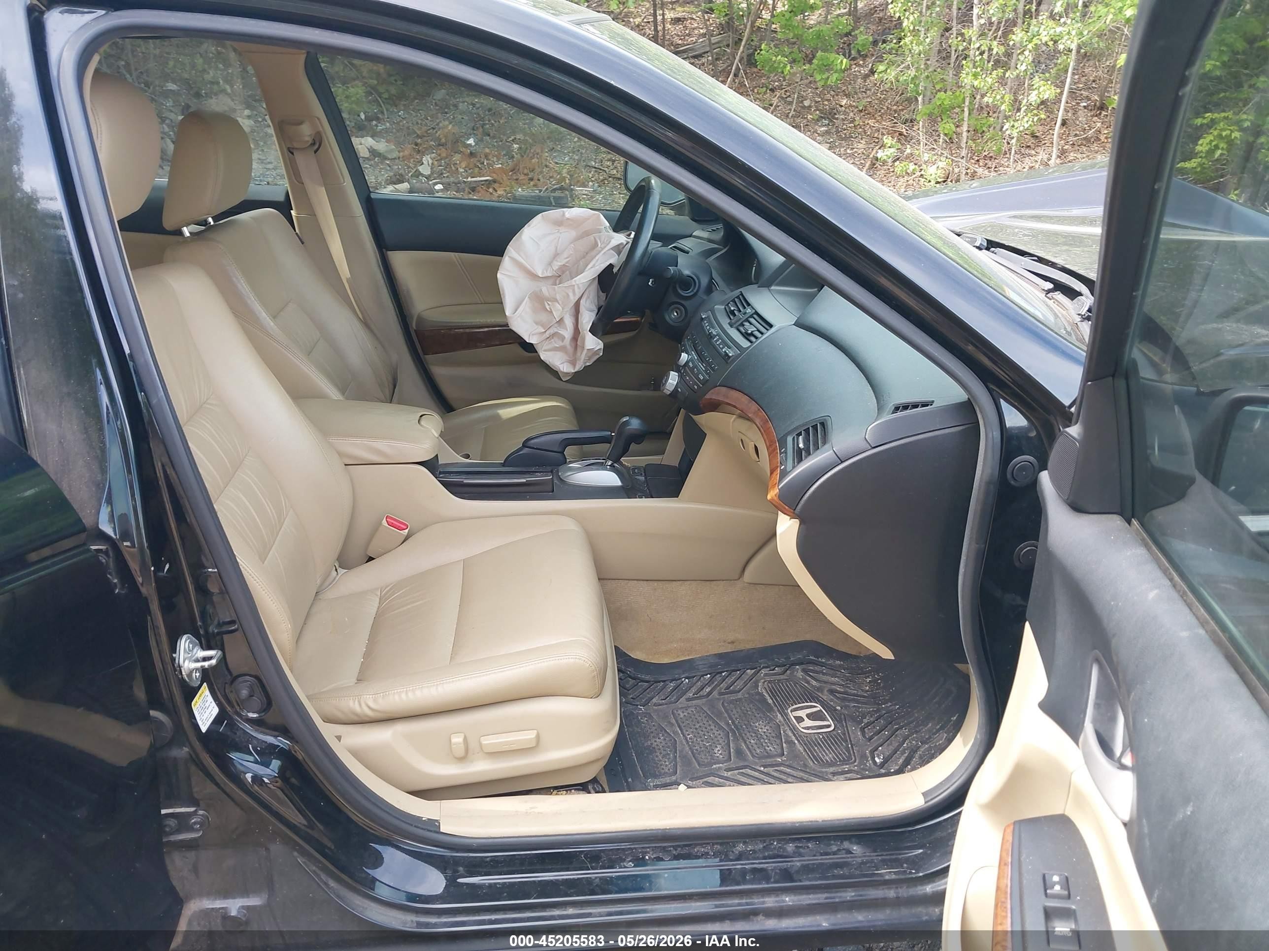 2011 Honda Accord 2.4 Ex-l Black vin: 1HGCP2F85BA126600