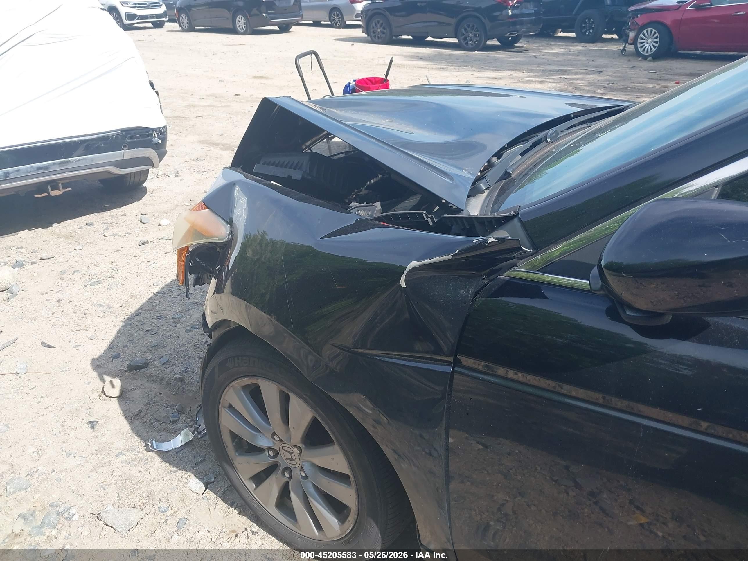 2011 Honda Accord 2.4 Ex-l Black vin: 1HGCP2F85BA126600