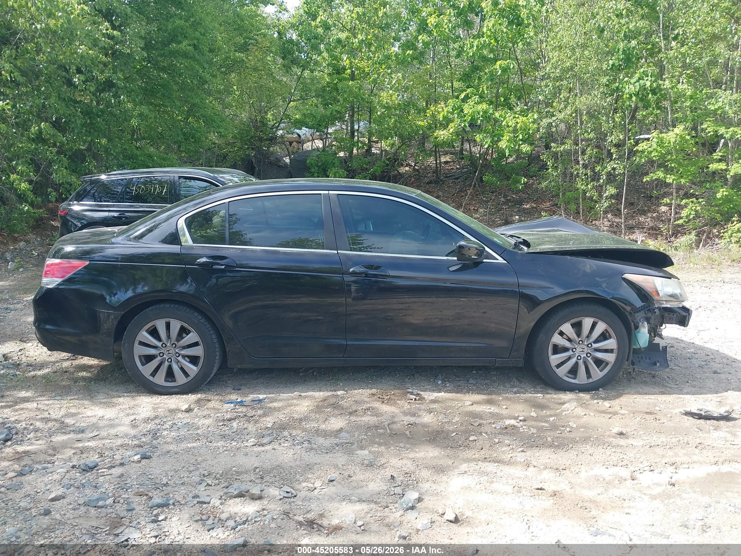 2011 Honda Accord 2.4 Ex-l Black vin: 1HGCP2F85BA126600