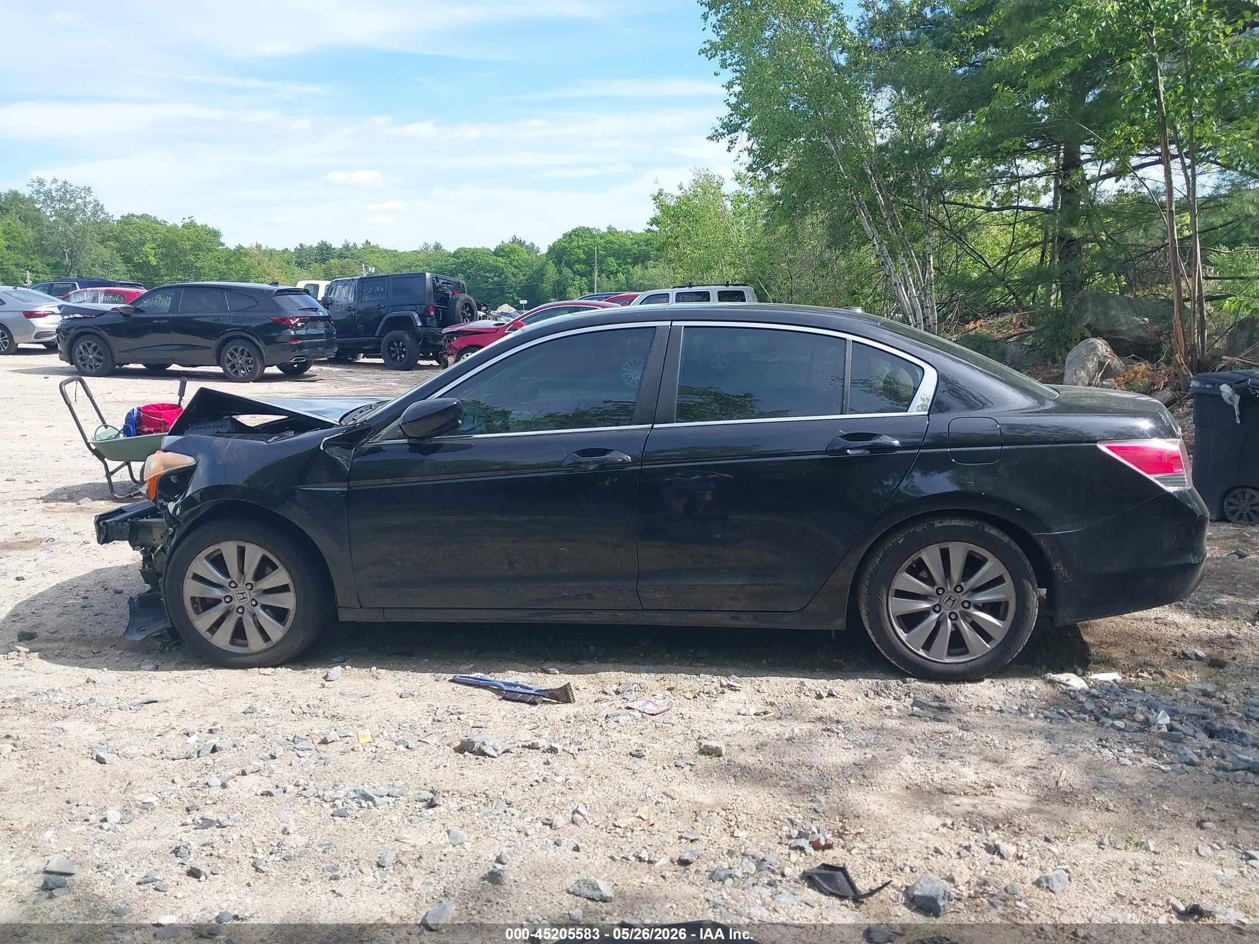 2011 Honda Accord 2.4 Ex-l Black vin: 1HGCP2F85BA126600