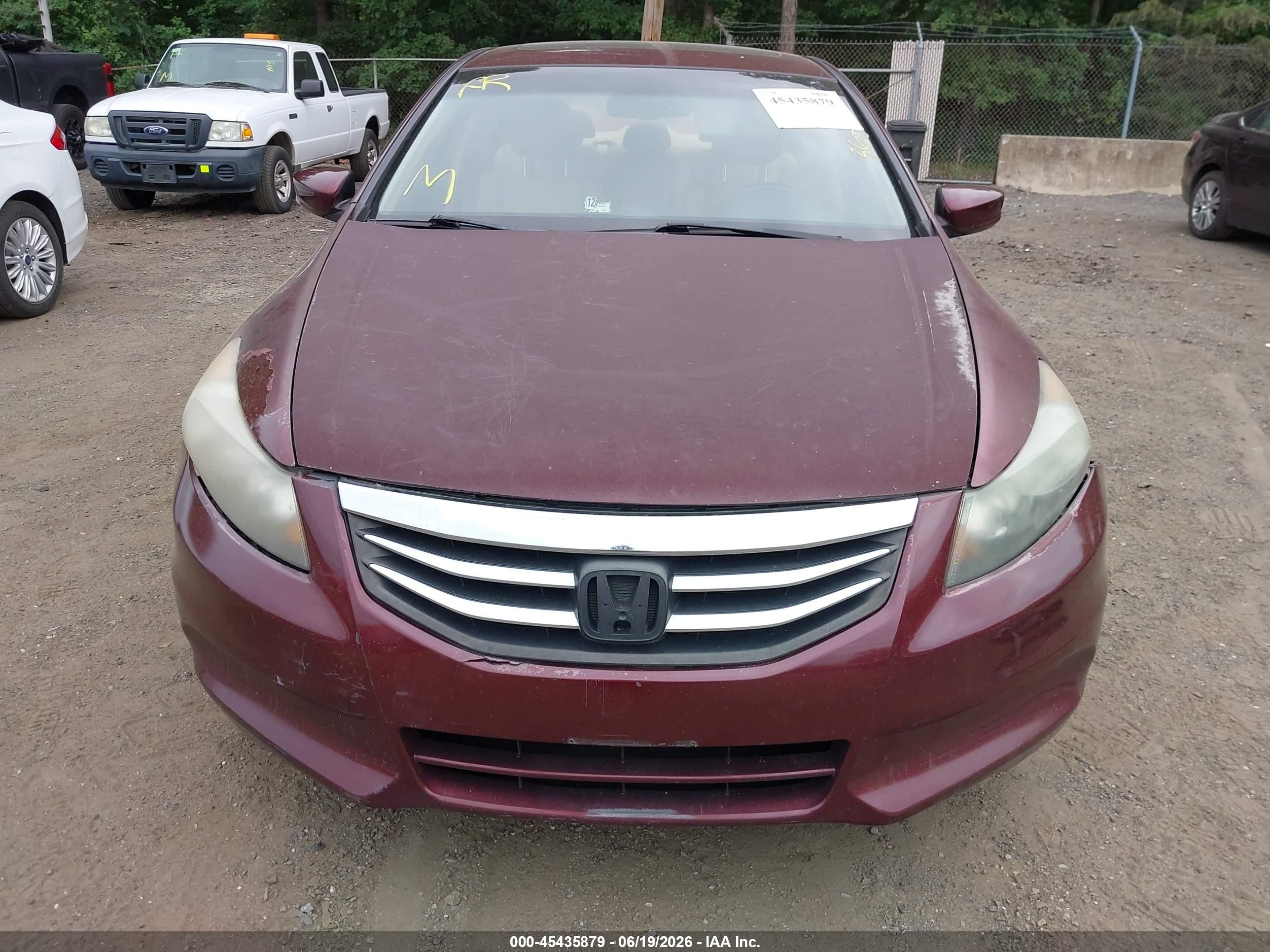 2011 Honda Accord 2.4 Ex-l Burgundy vin: 1HGCP2F85BA150783