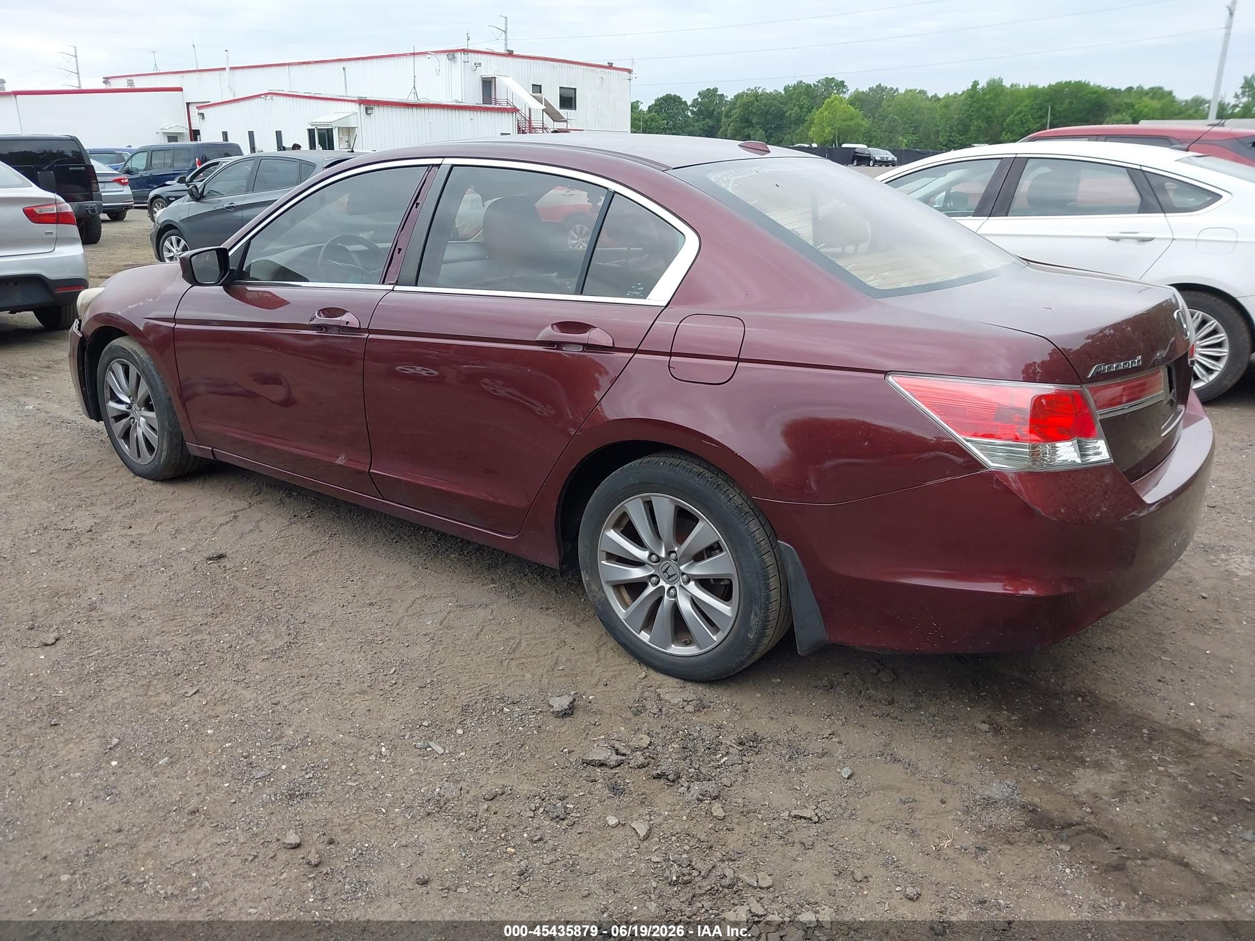 2011 Honda Accord 2.4 Ex-l Burgundy vin: 1HGCP2F85BA150783