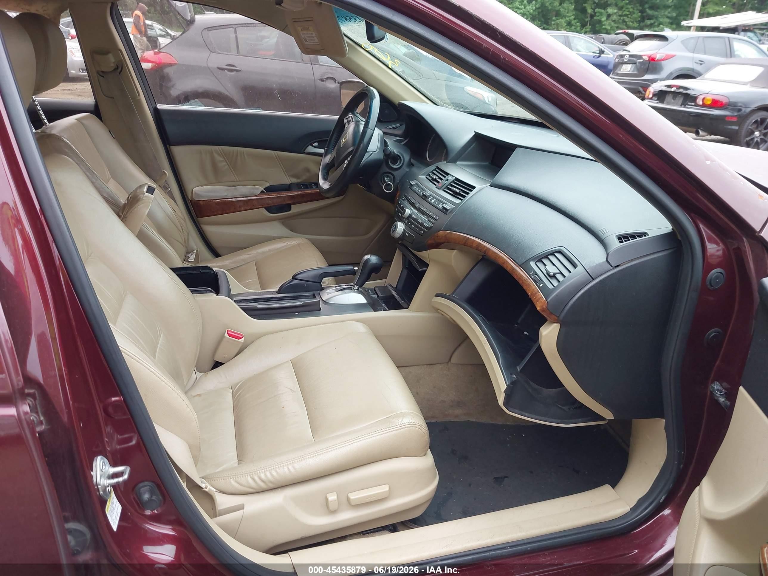 2011 Honda Accord 2.4 Ex-l Burgundy vin: 1HGCP2F85BA150783