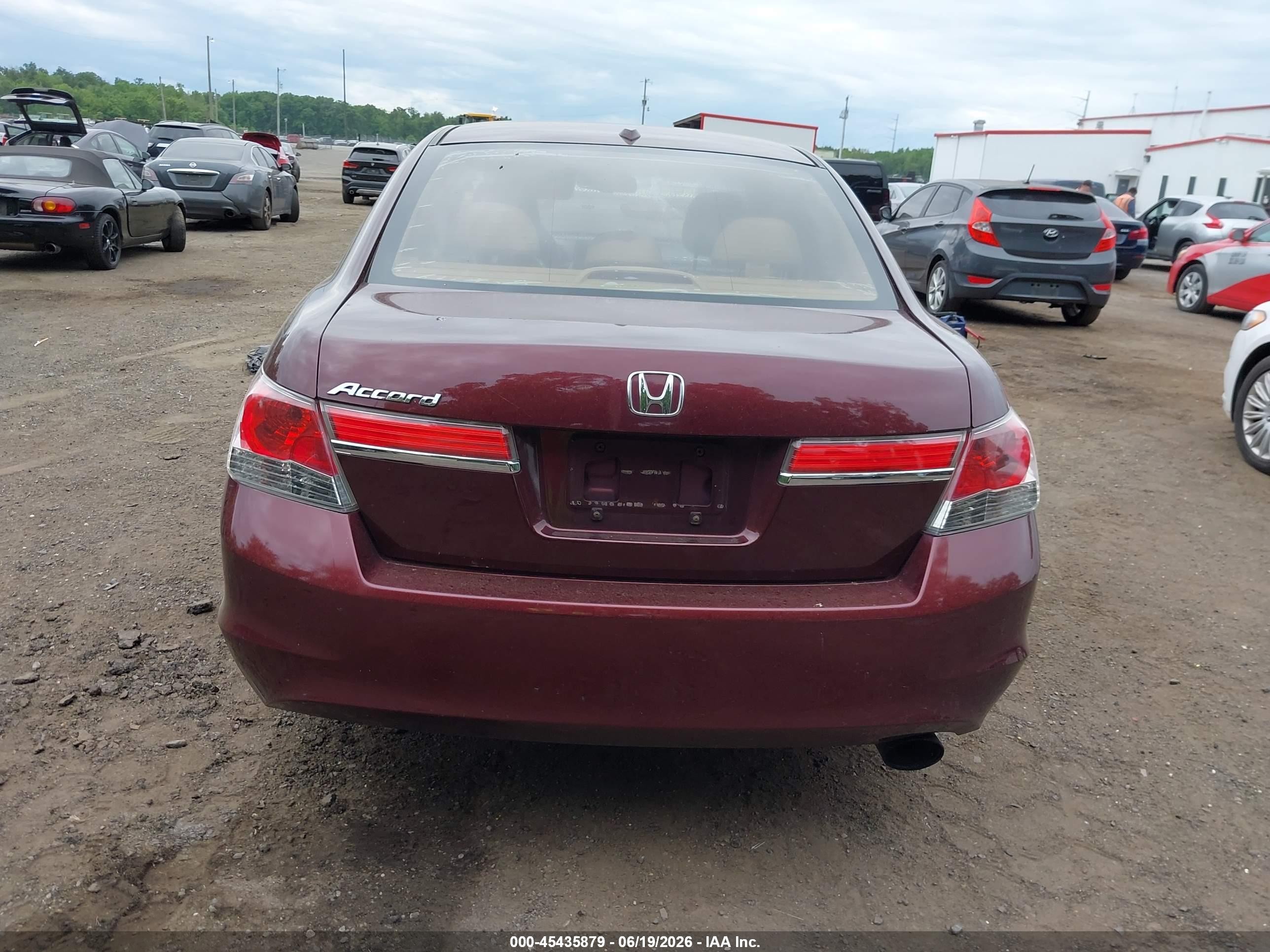 2011 Honda Accord 2.4 Ex-l Burgundy vin: 1HGCP2F85BA150783