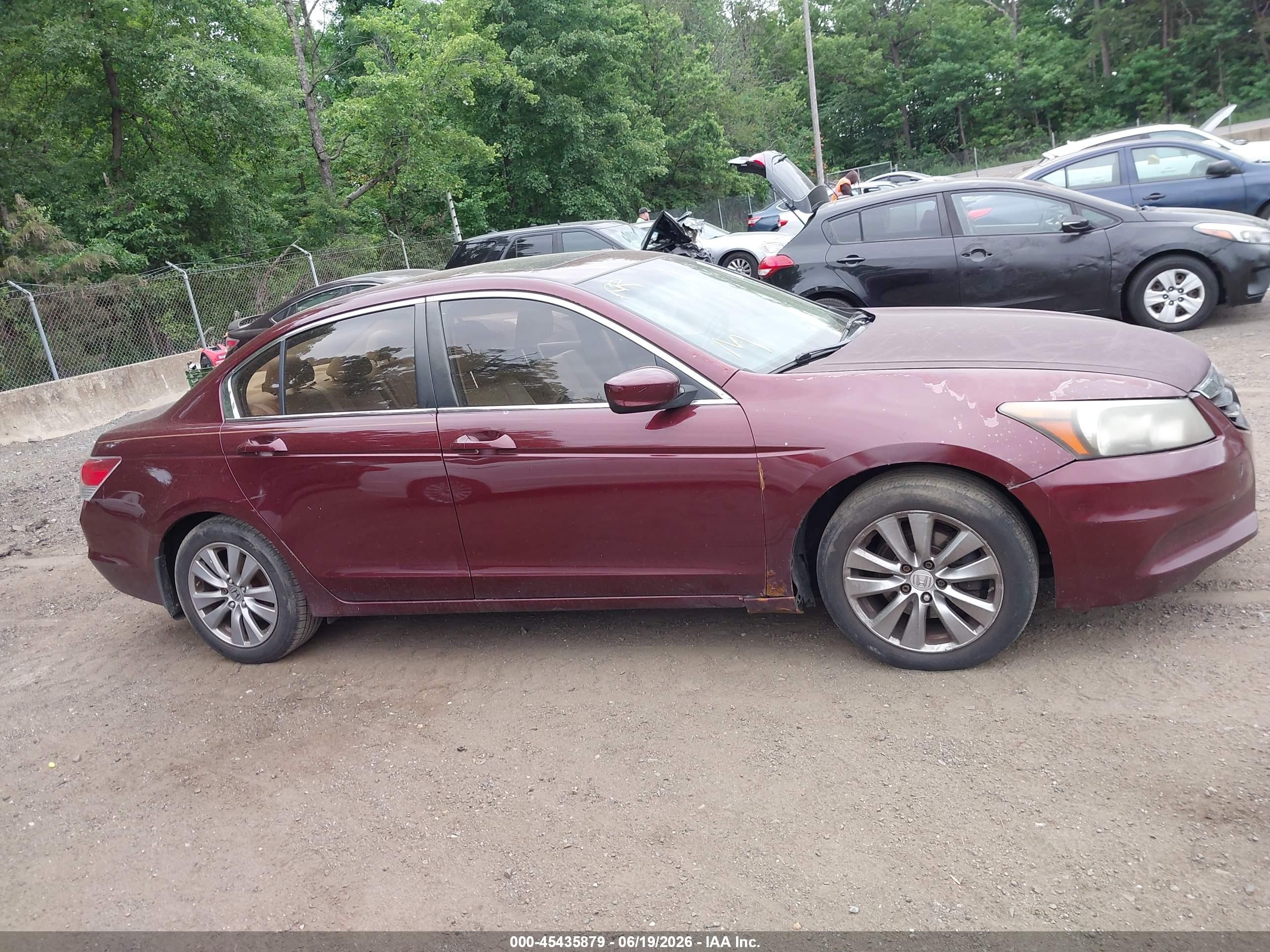 2011 Honda Accord 2.4 Ex-l Burgundy vin: 1HGCP2F85BA150783