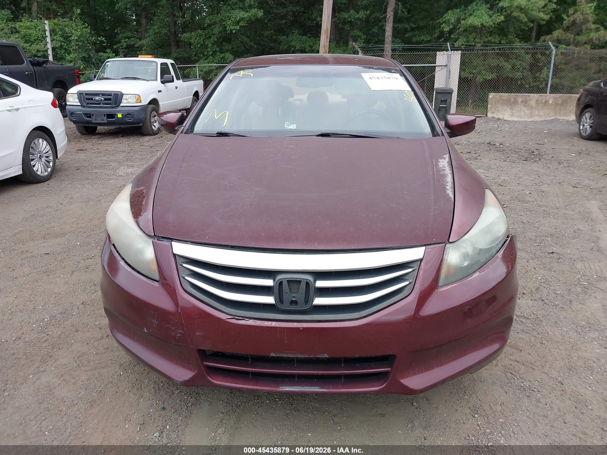 2011 Honda Accord 2.4 Ex-l Burgundy vin: 1HGCP2F85BA150783